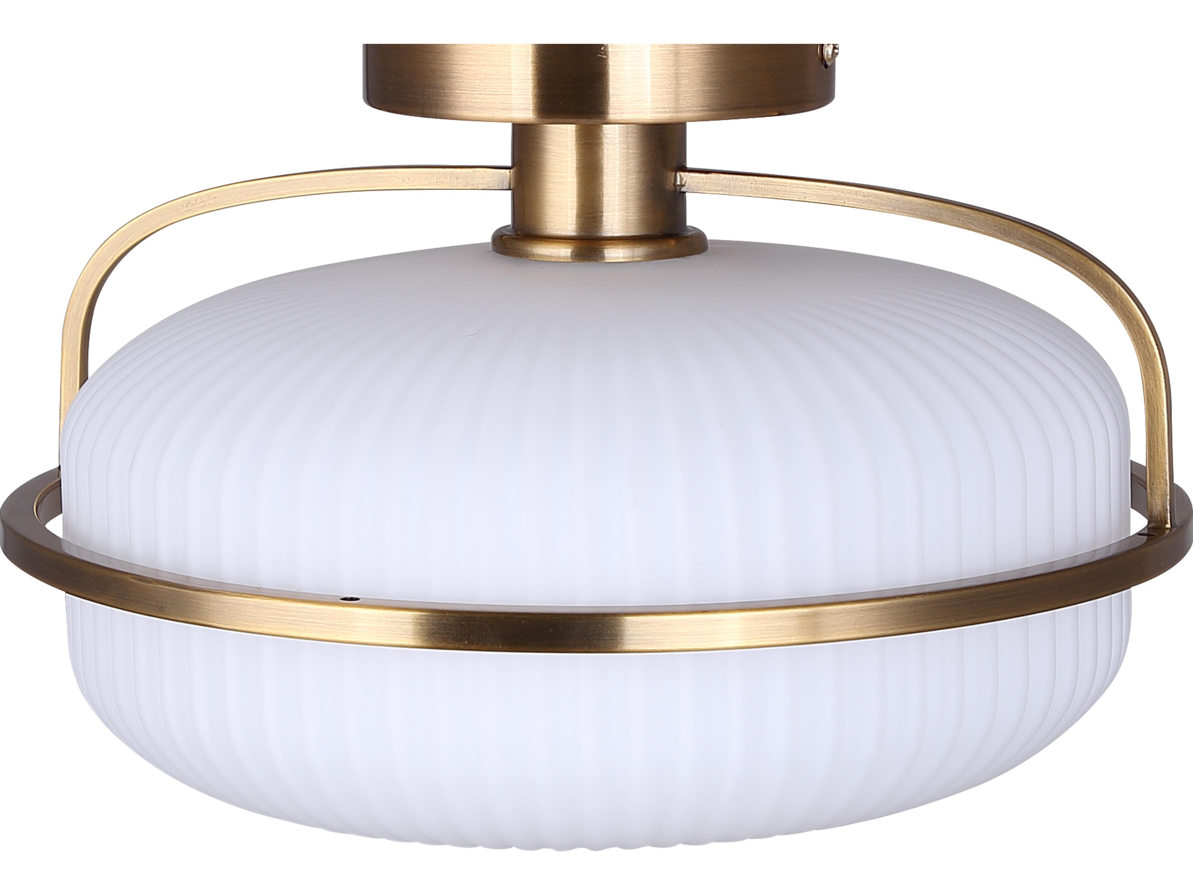 Canarm Eve 1 -light Gold Drum Semi Flush Mount