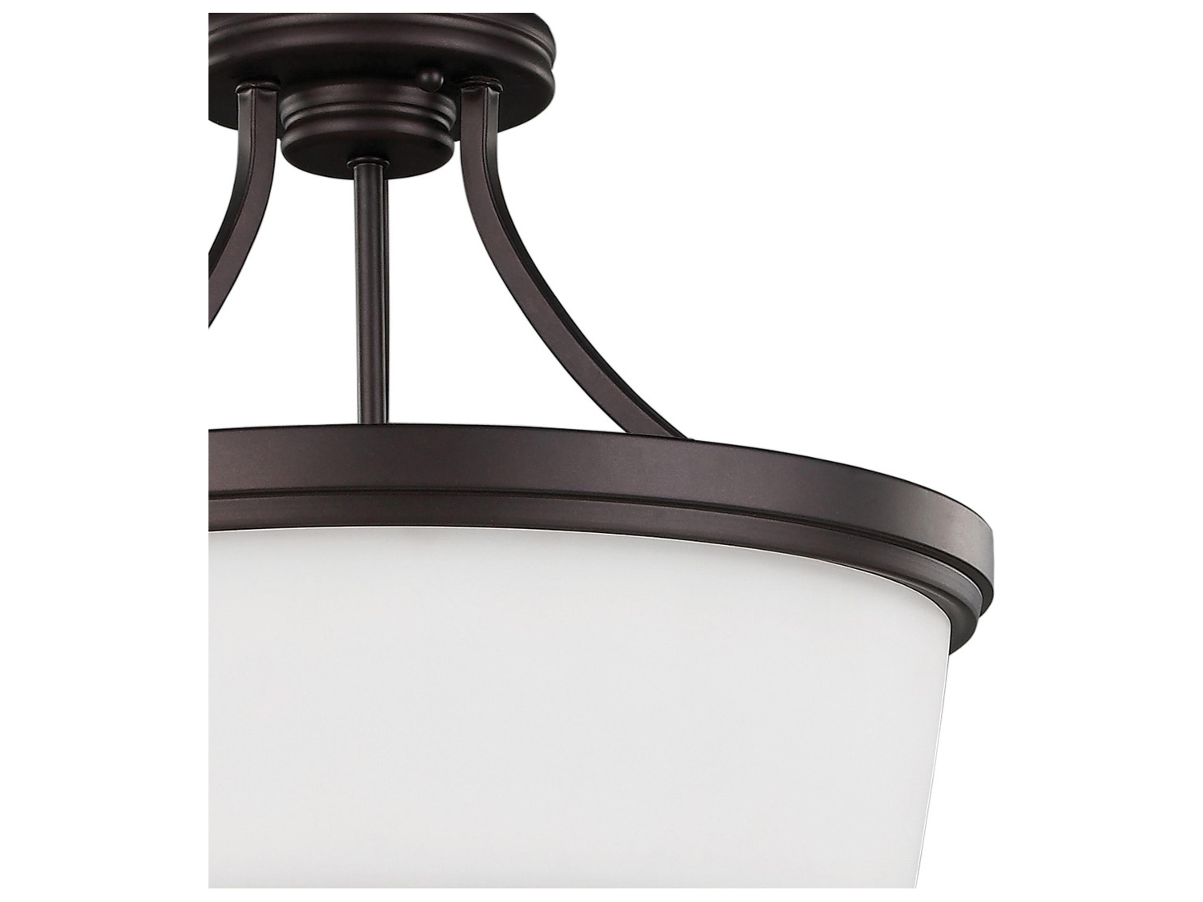 Canarm Jackson 3 -light Bronze Bowl Semi Flush Mount