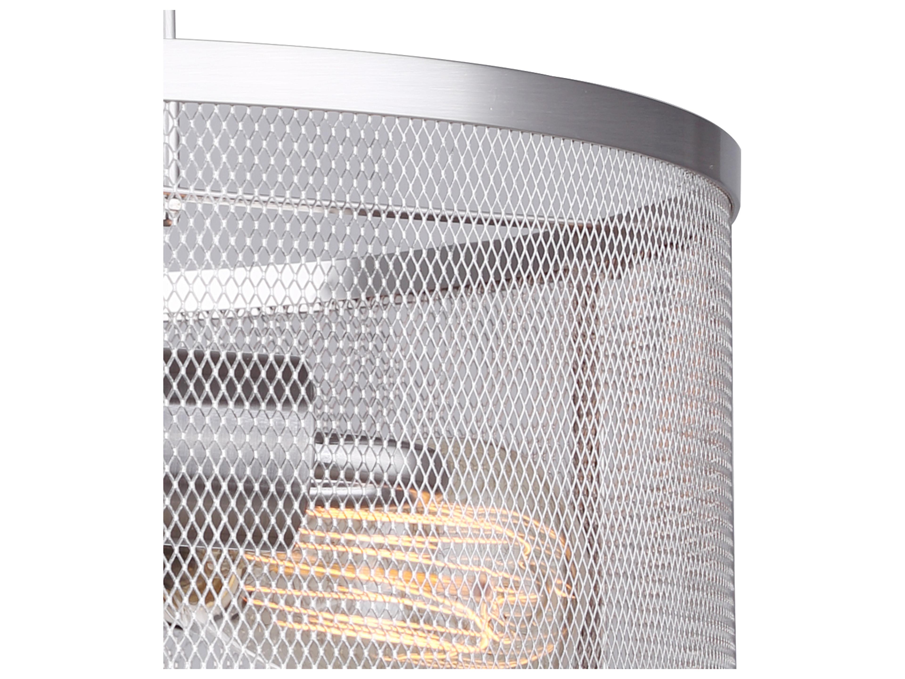 Canarm Beckett 3 -light Nickel Drum Semi Flush Mount