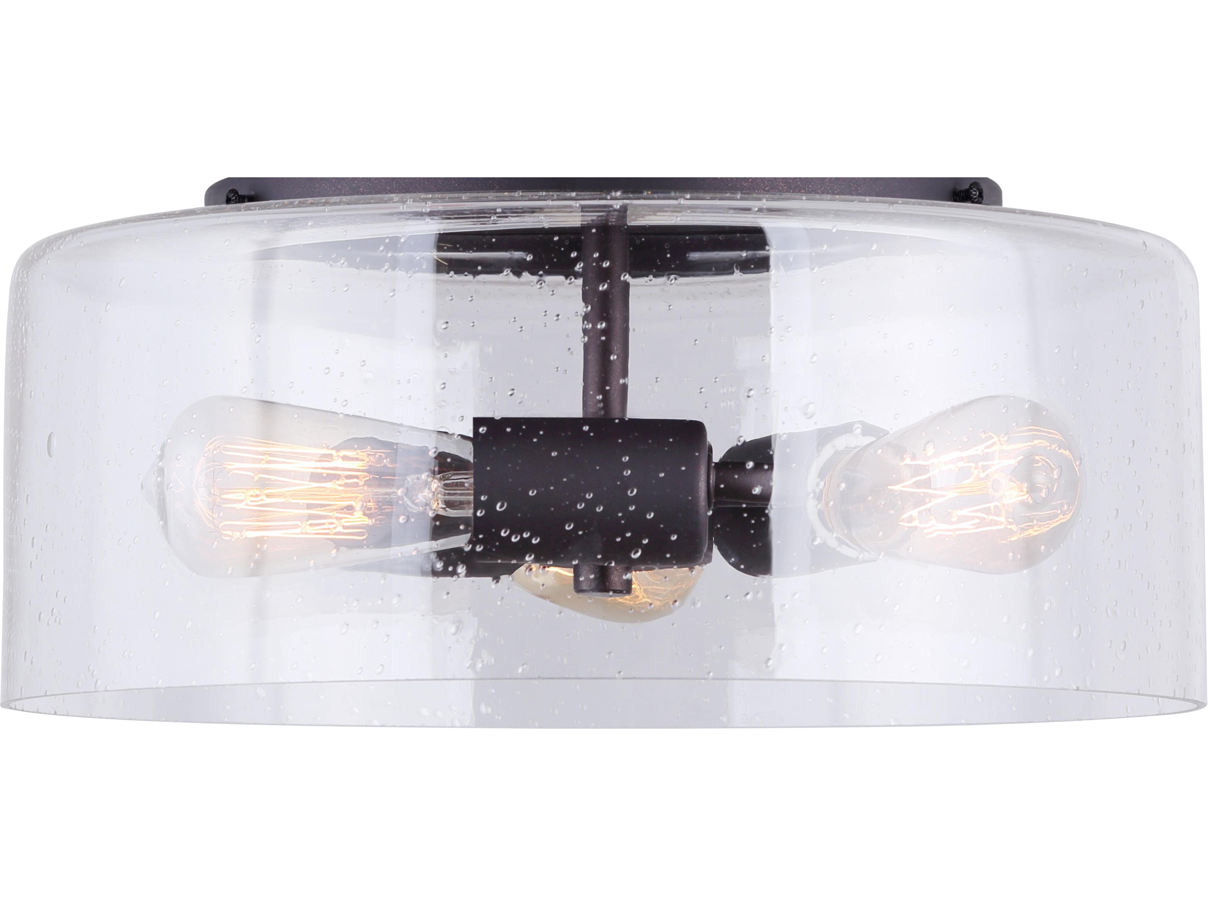 Canarm Nash 3 -light Bronze Drum Semi Flush Mount