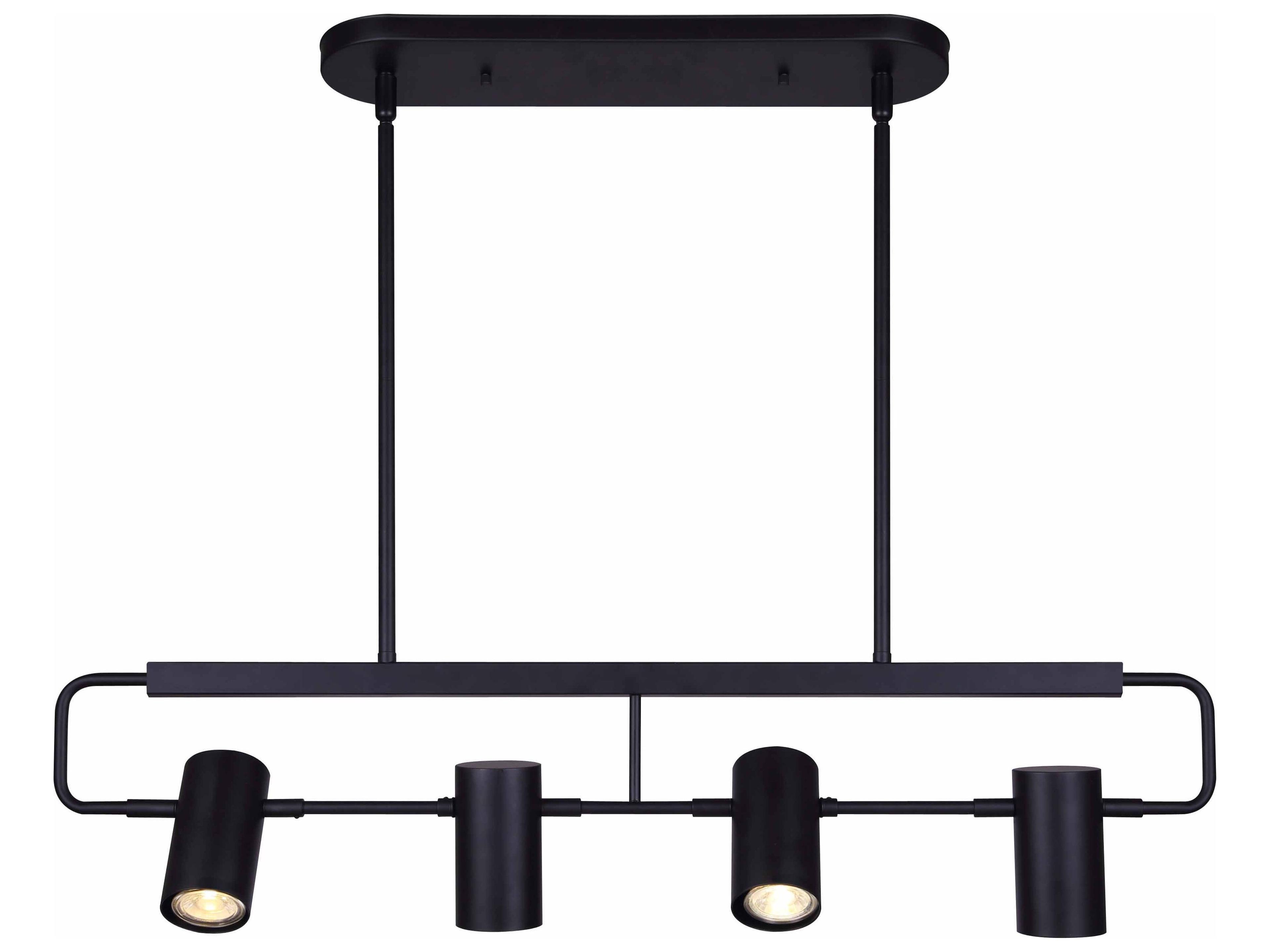 Leal 4 -light Black Cylinder Linear Track & Rail Light