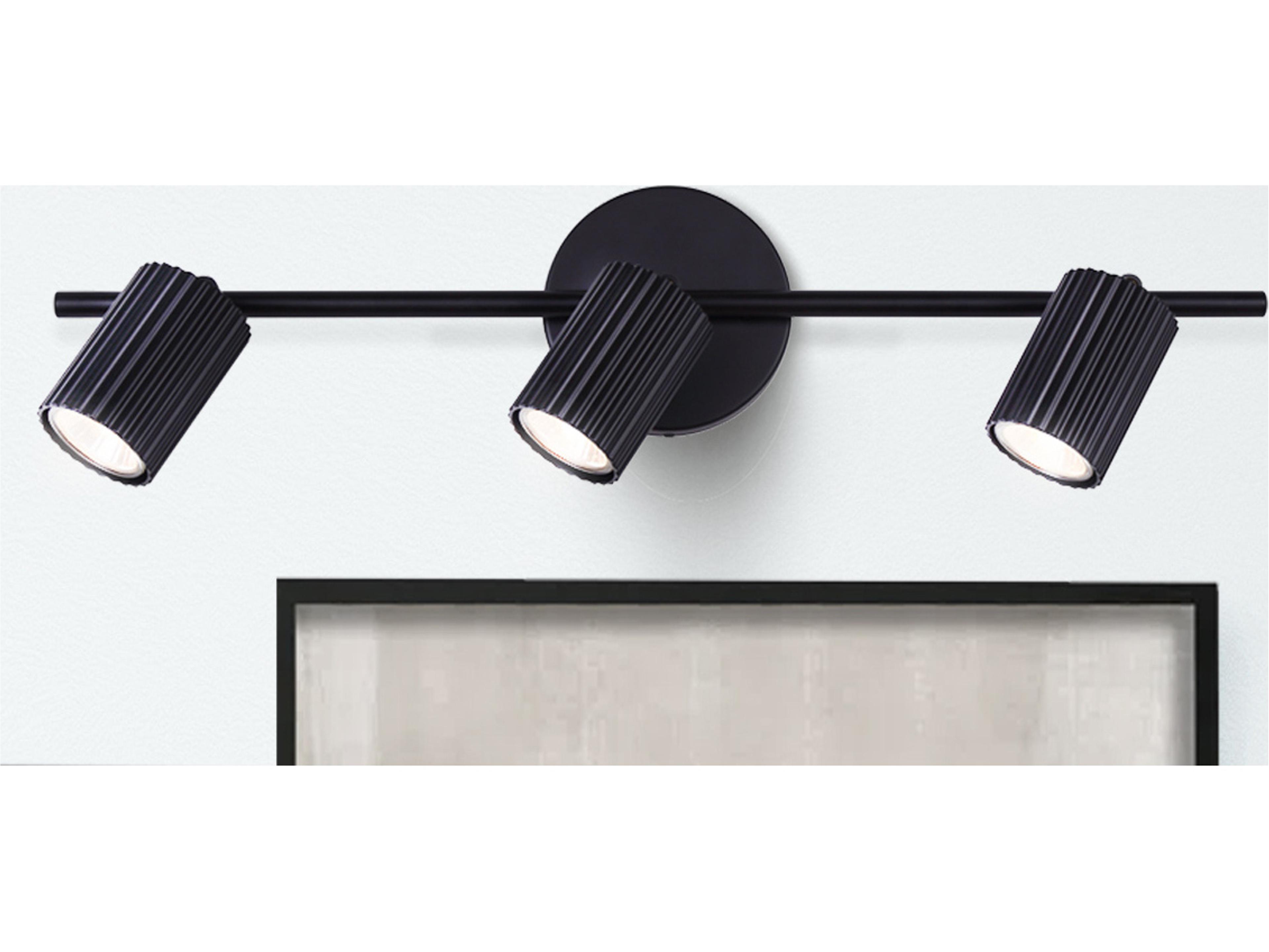 Canarm Rexton 3 -light Black LED Cylinder Track & Rail Light