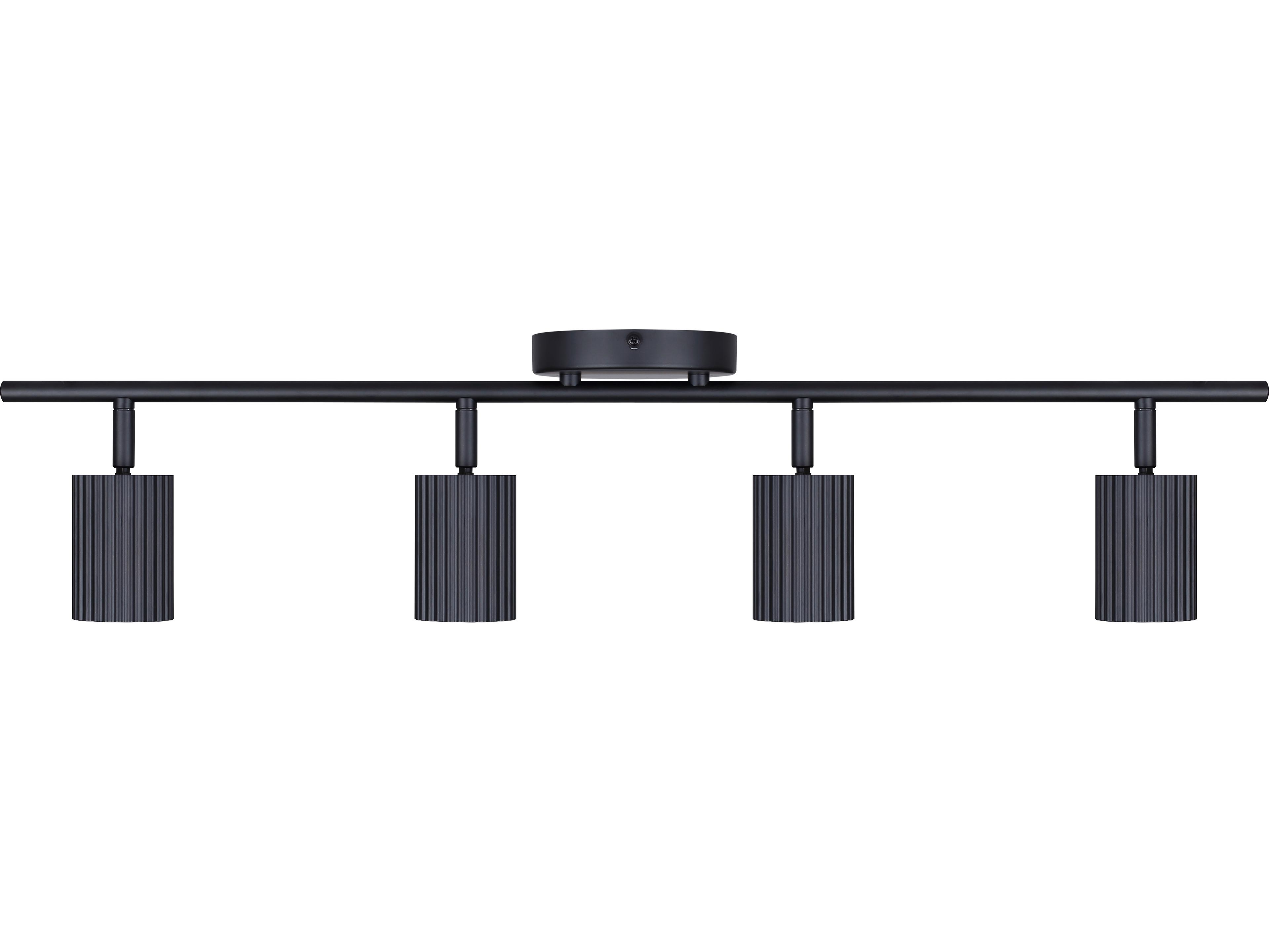 Canarm Rexton 4 -light Black LED Cylinder Track & Rail Light