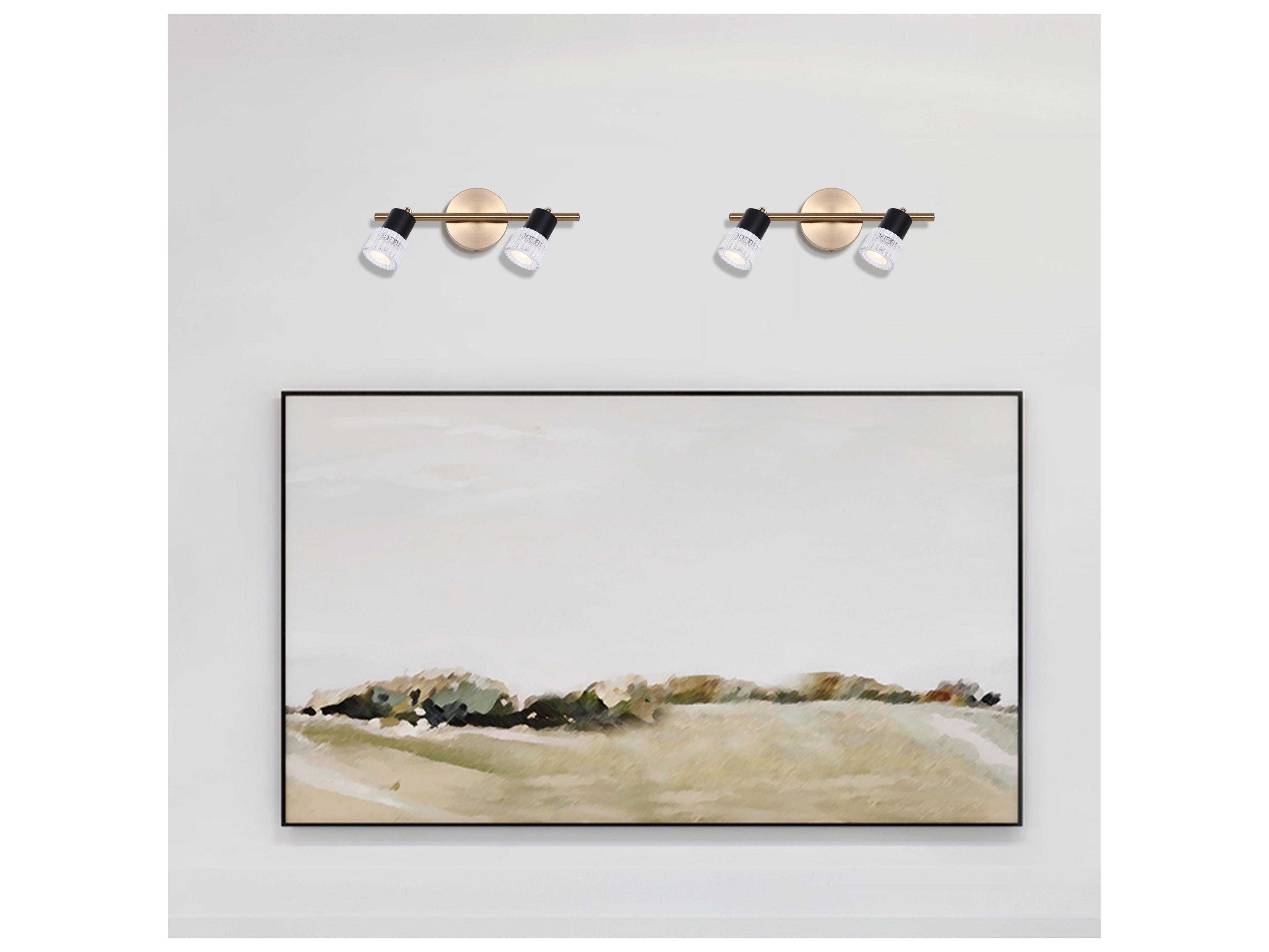 Canarm Elsee 2 -light Gold Cylinder Track & Rail Light