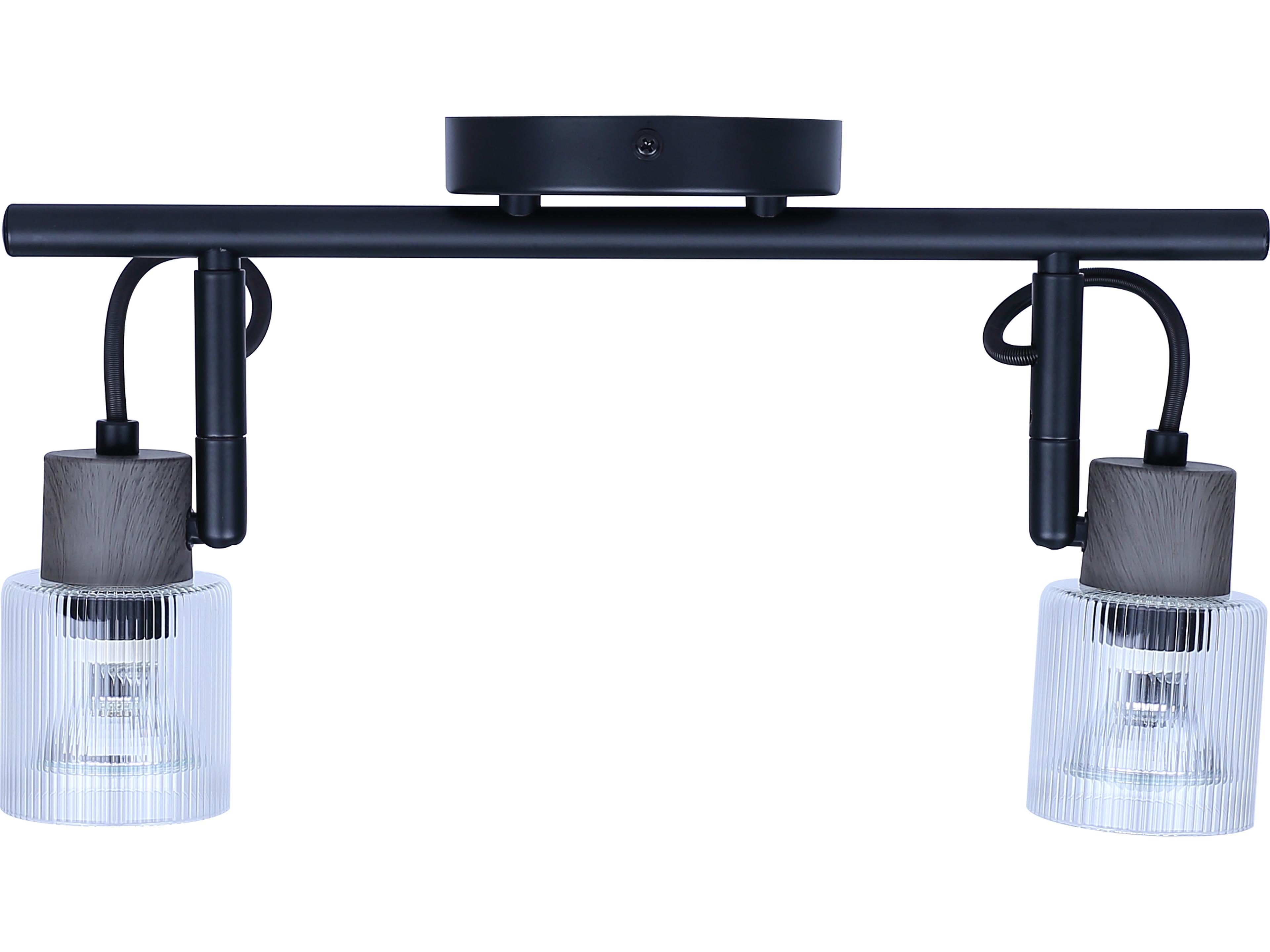 Canarm Owen 2 -light Black Cylinder Track & Rail Light