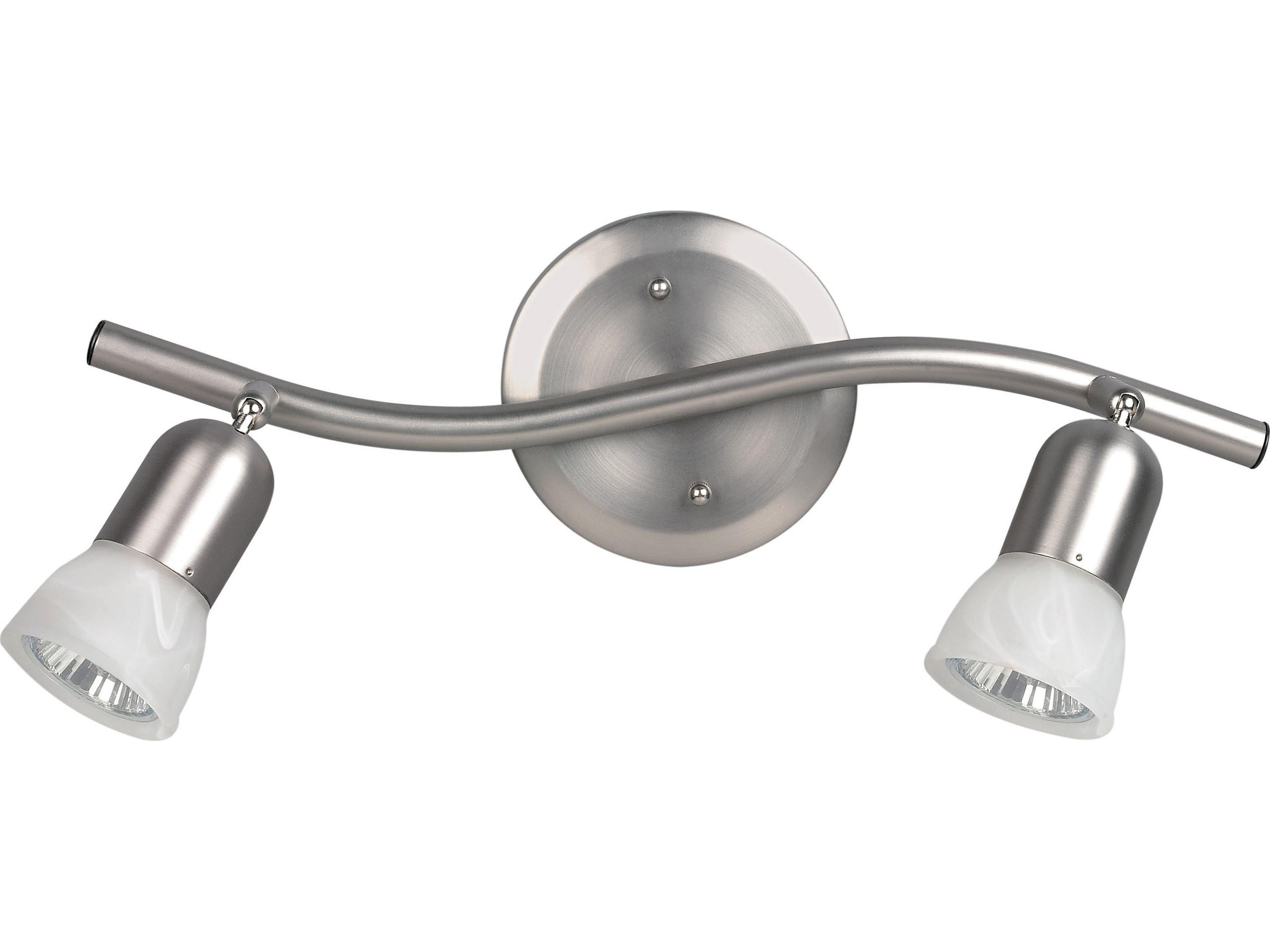 James 2 -light Pewter Track & Rail Light