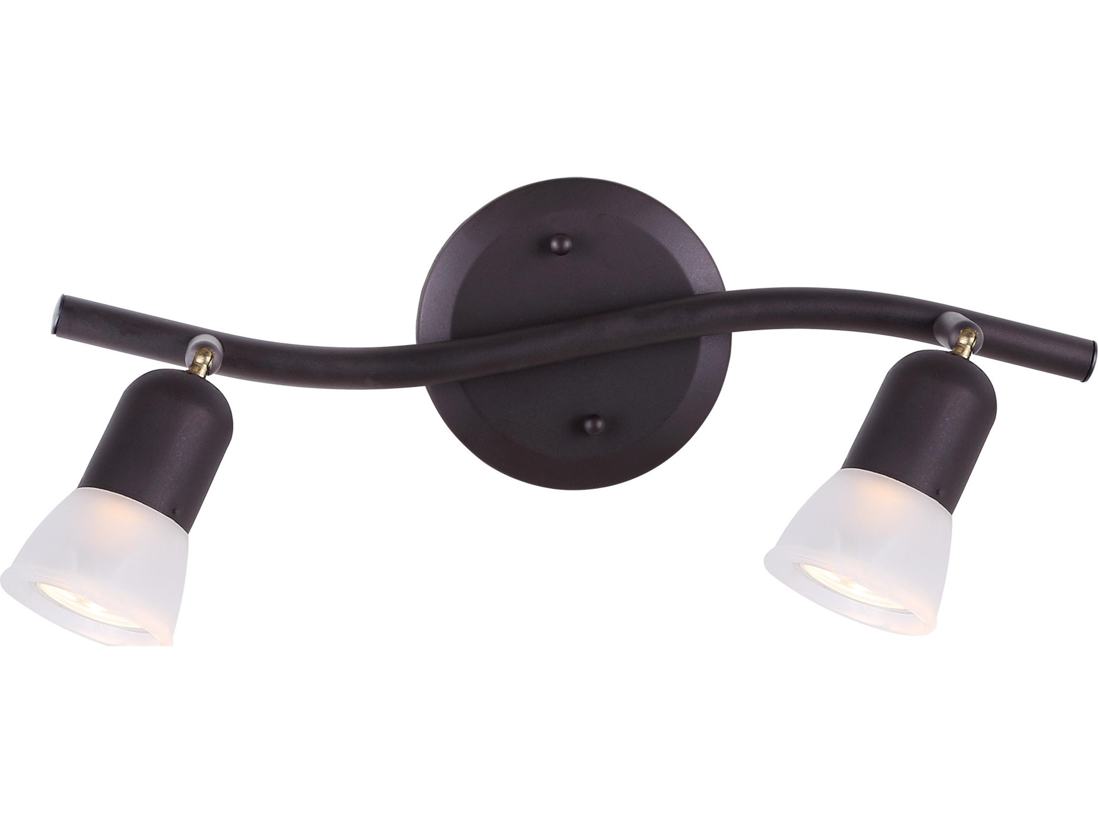 James 2 -light Bronze Track & Rail Light
