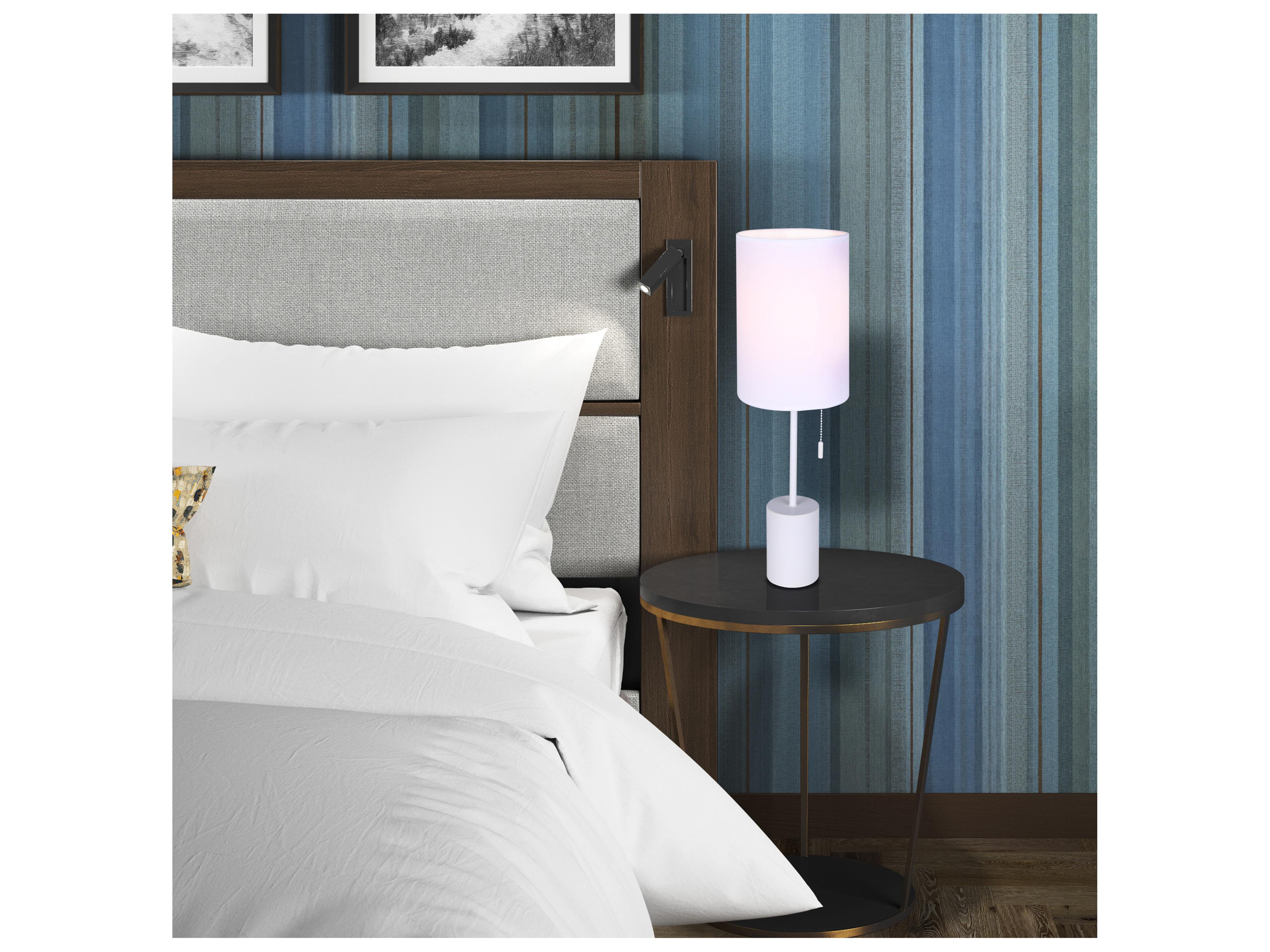 Canarm Flint White Table Lamp