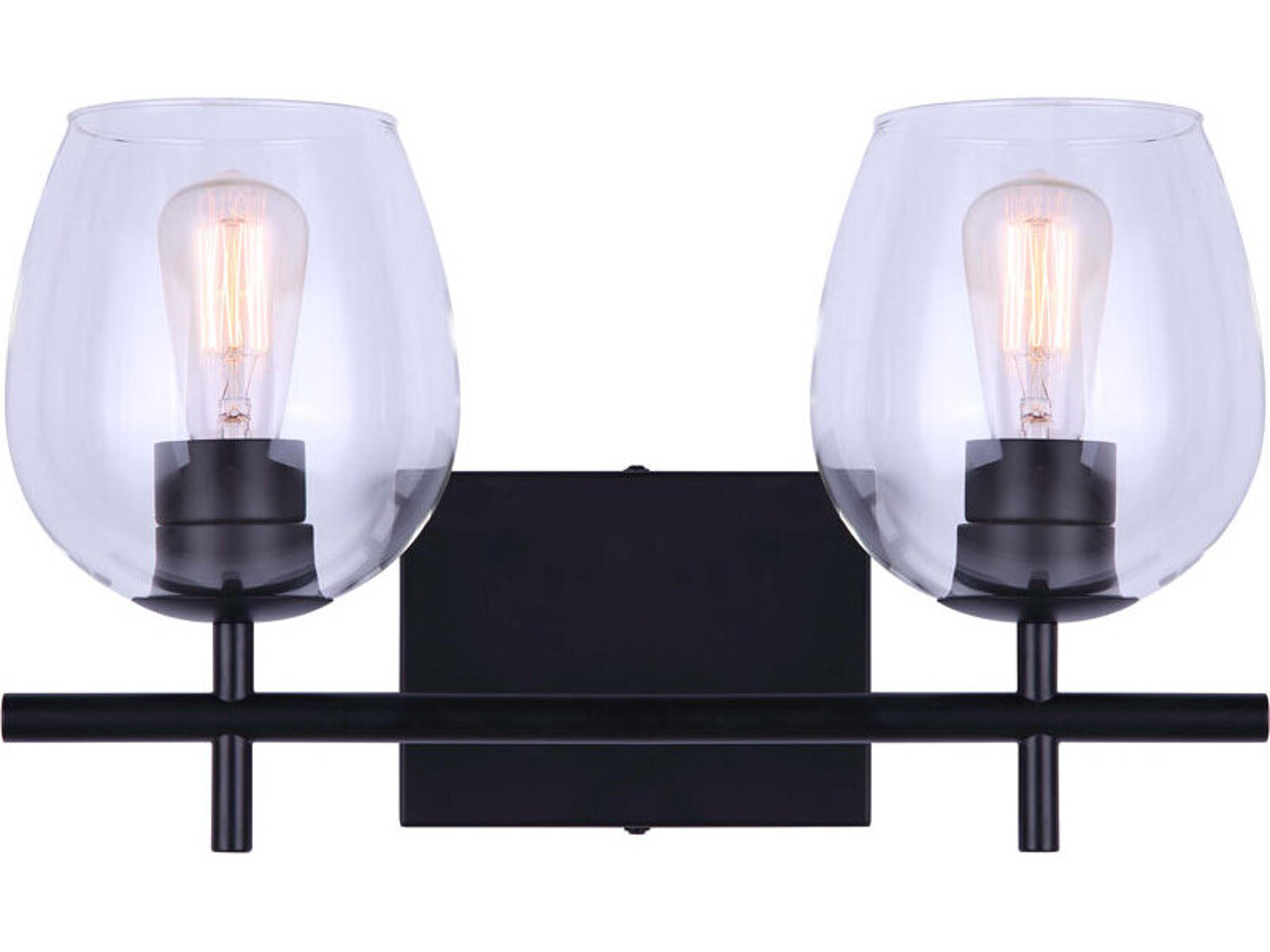 Cain 2 -light Black Vanity Light