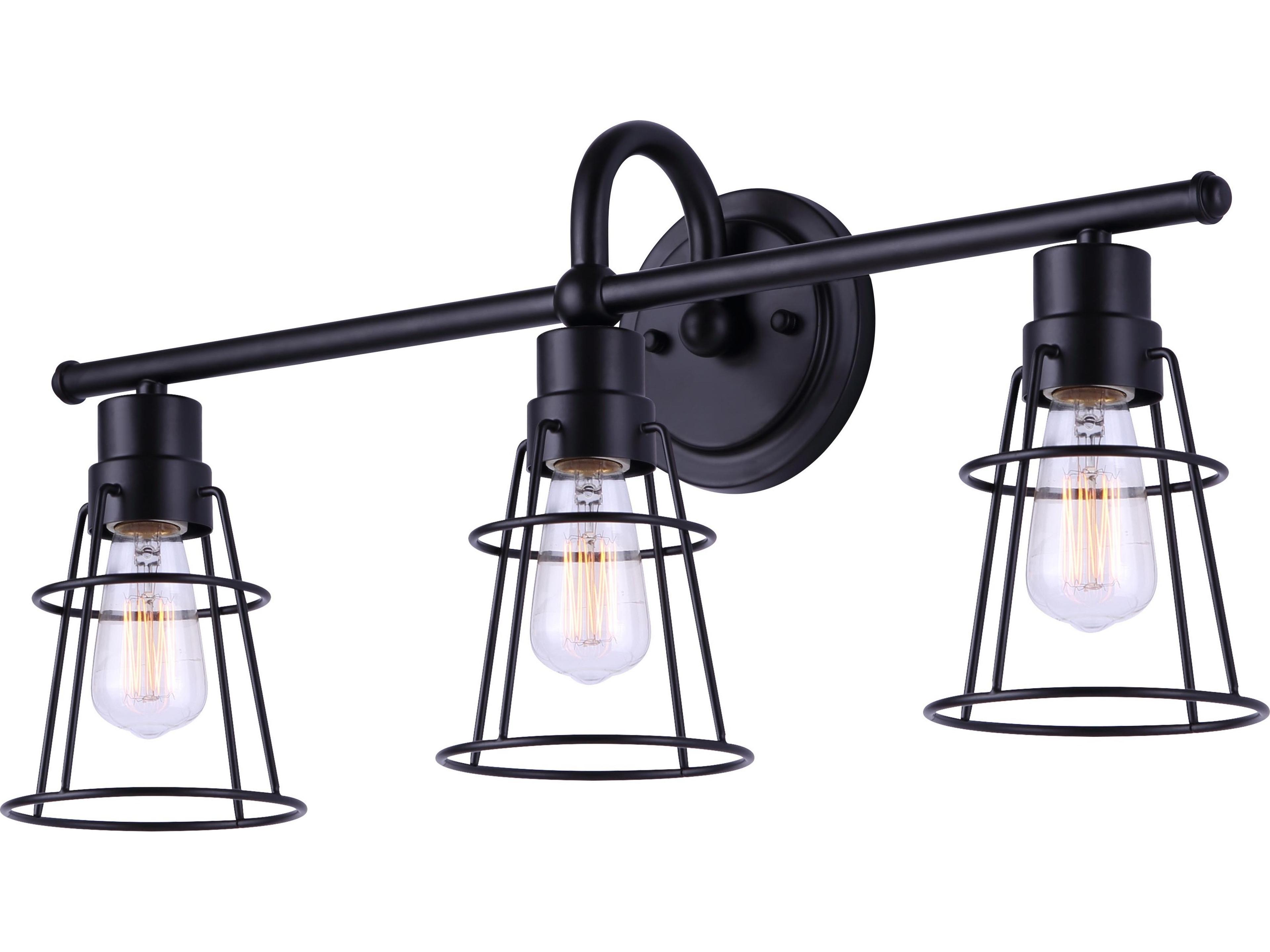 Dree 3 -light Black Vanity Light