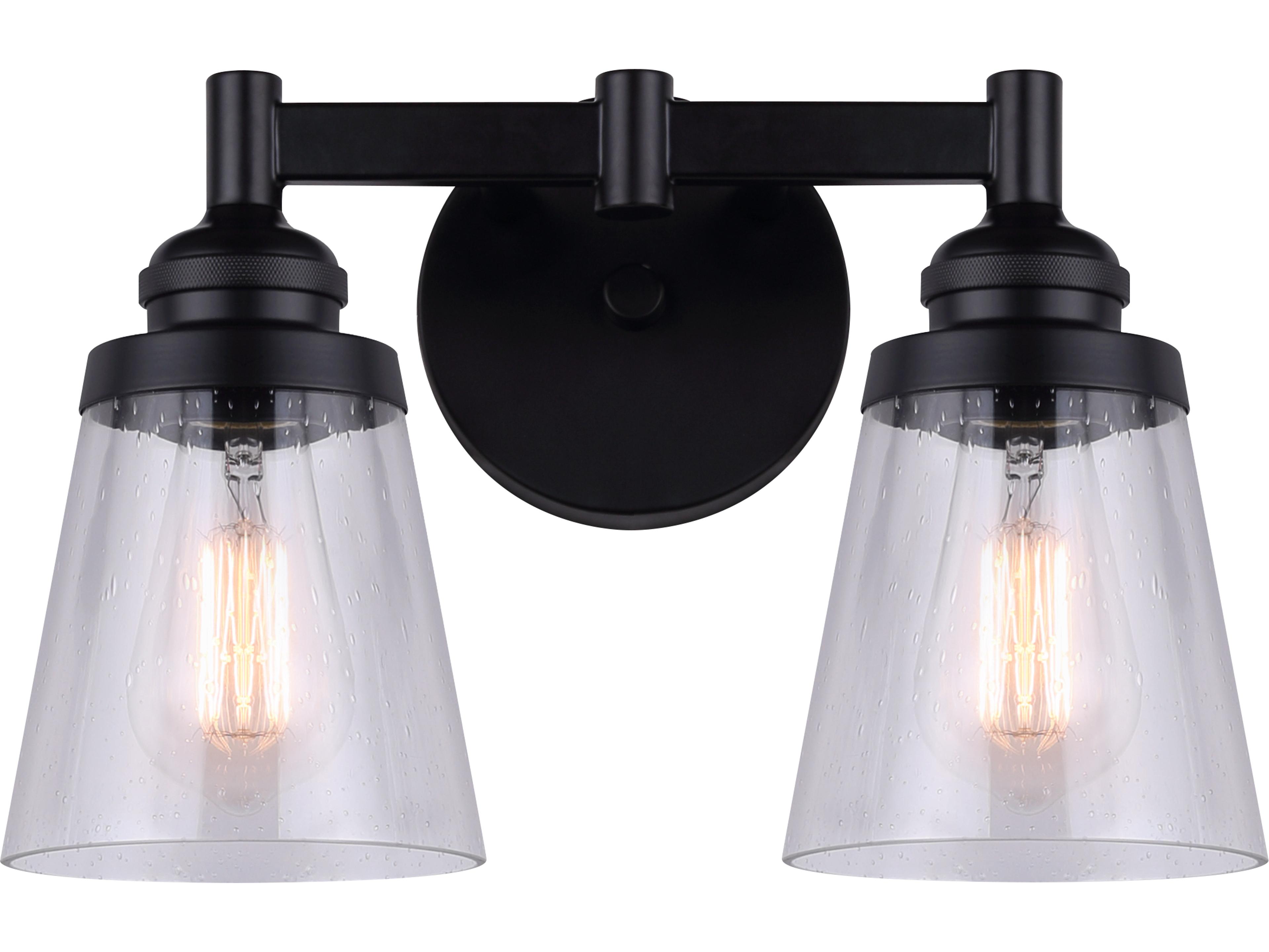 Declan 2 -light Black Vanity Light