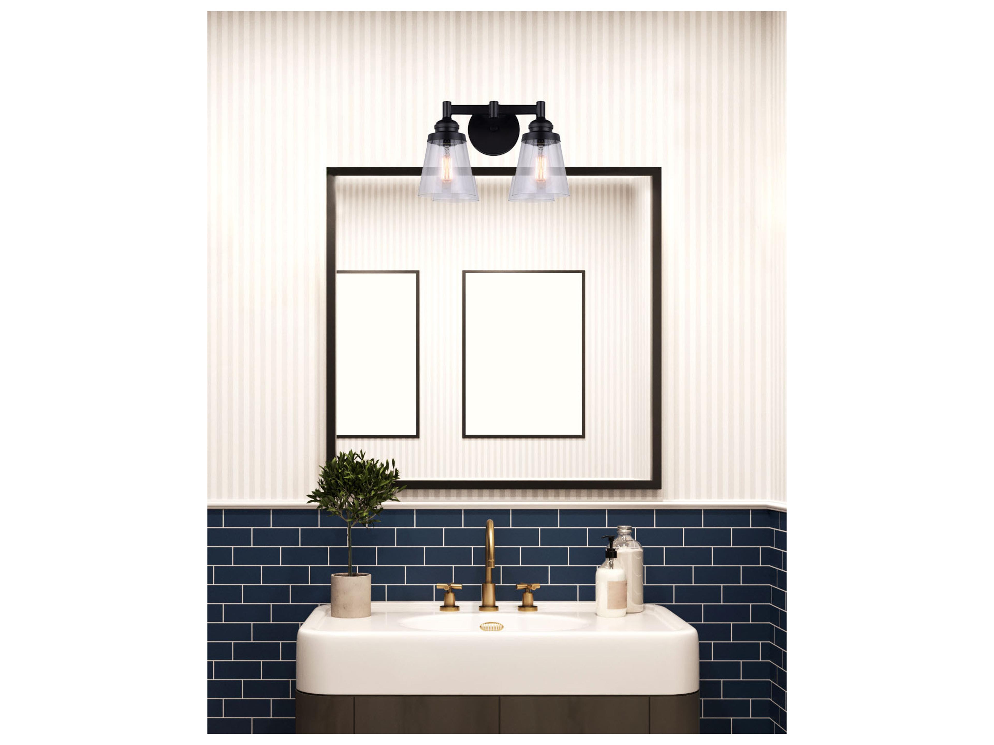 Canarm Declan 2 -light Black Vanity Light