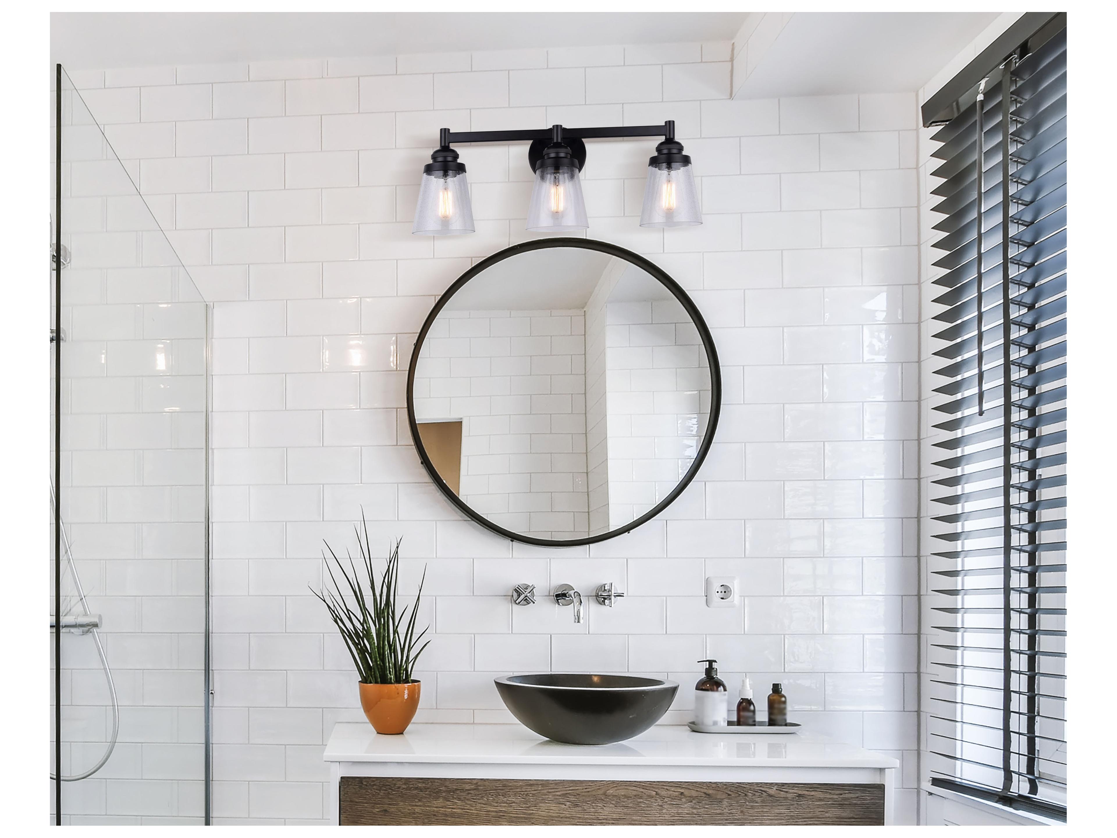 Canarm Declan 3 -light Black Vanity Light