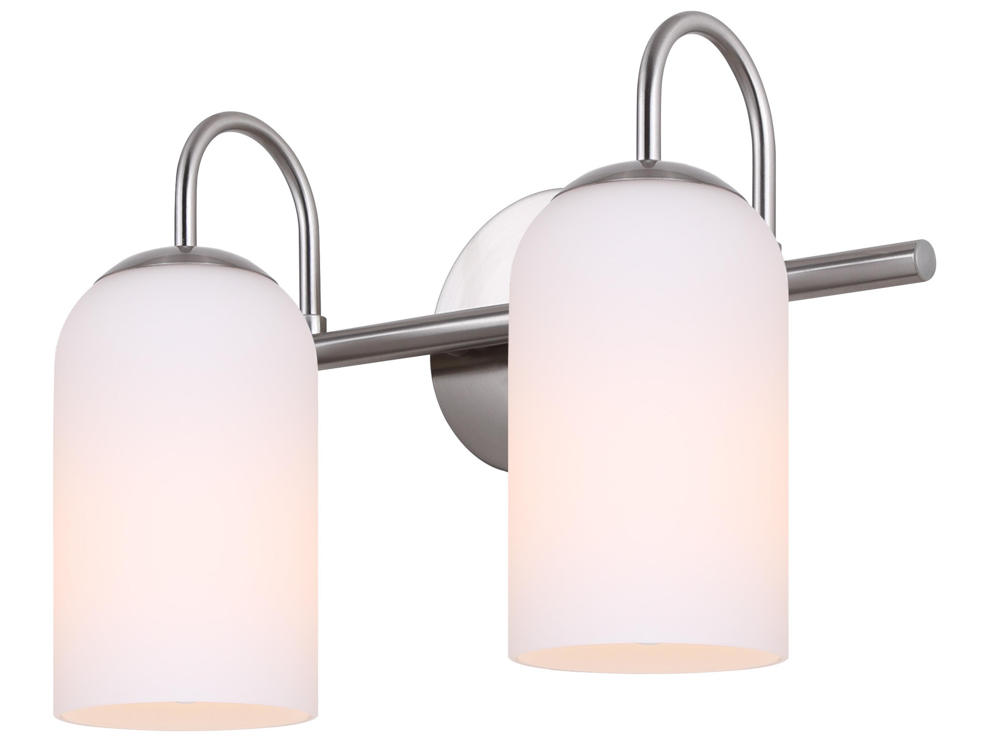 Novalee 2 -light Nickel Vanity Light