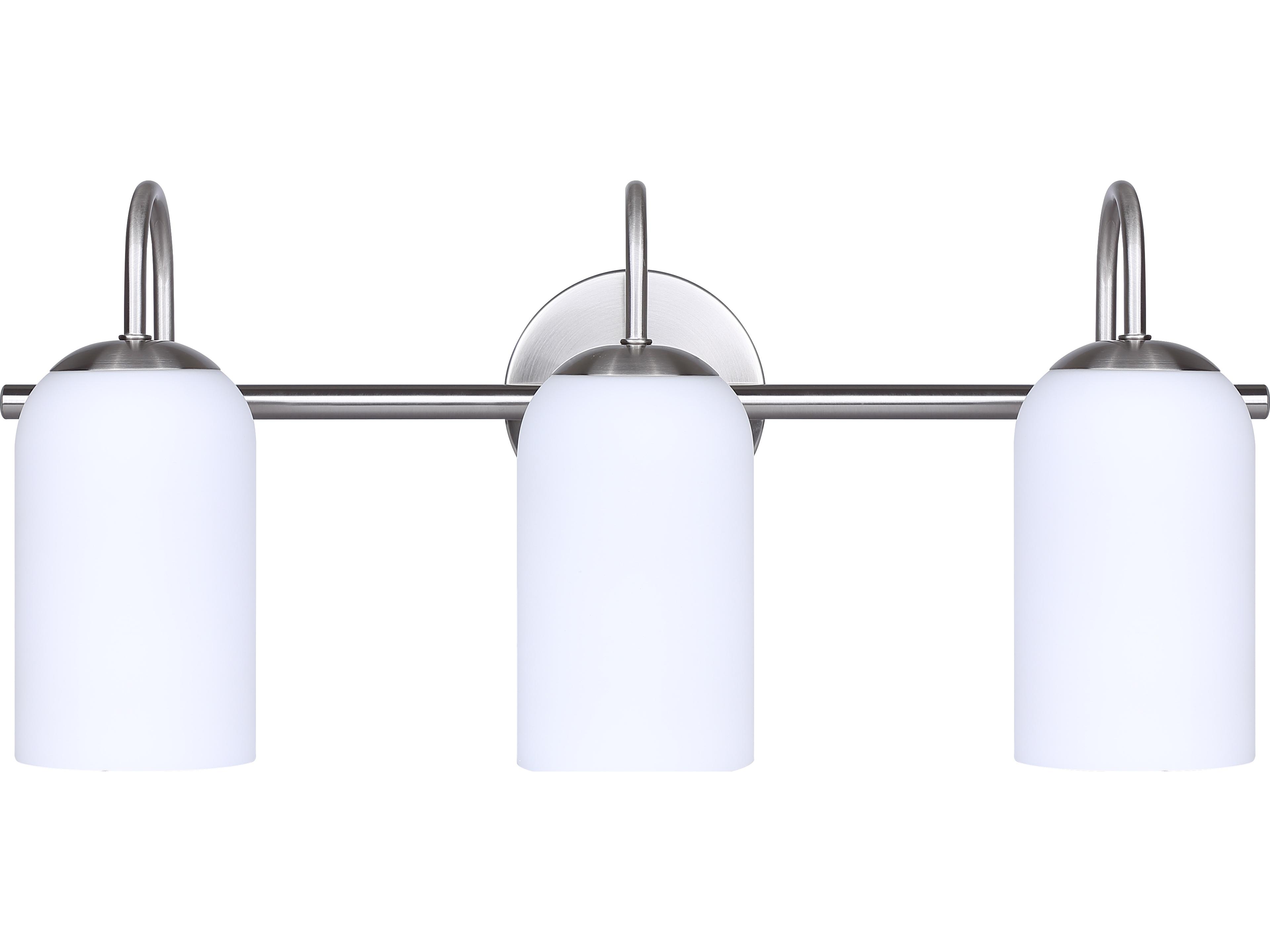 Canarm Novalee 3 -light Nickel Vanity Light