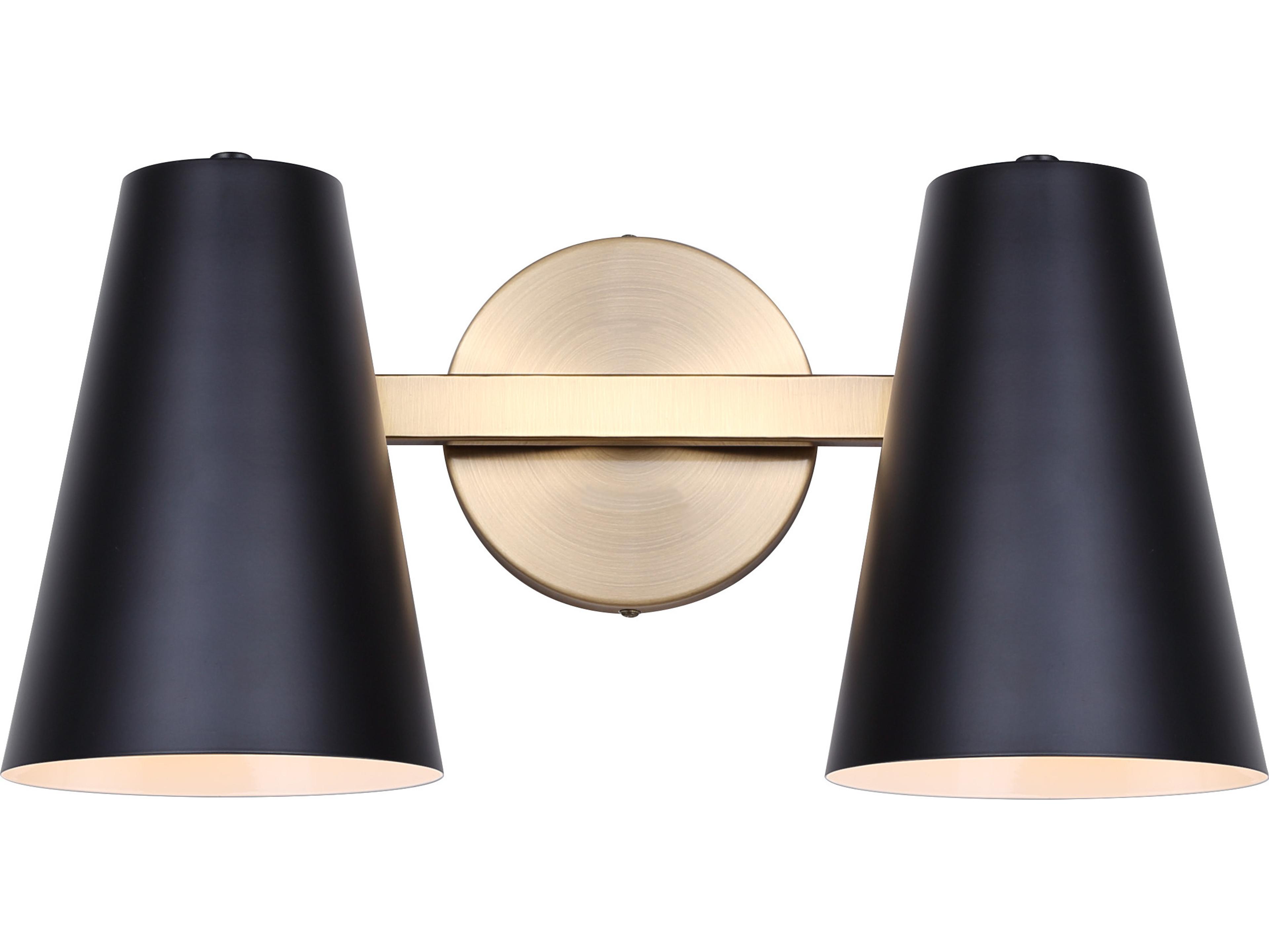 Canarm Harken 2 -light Black Vanity Light