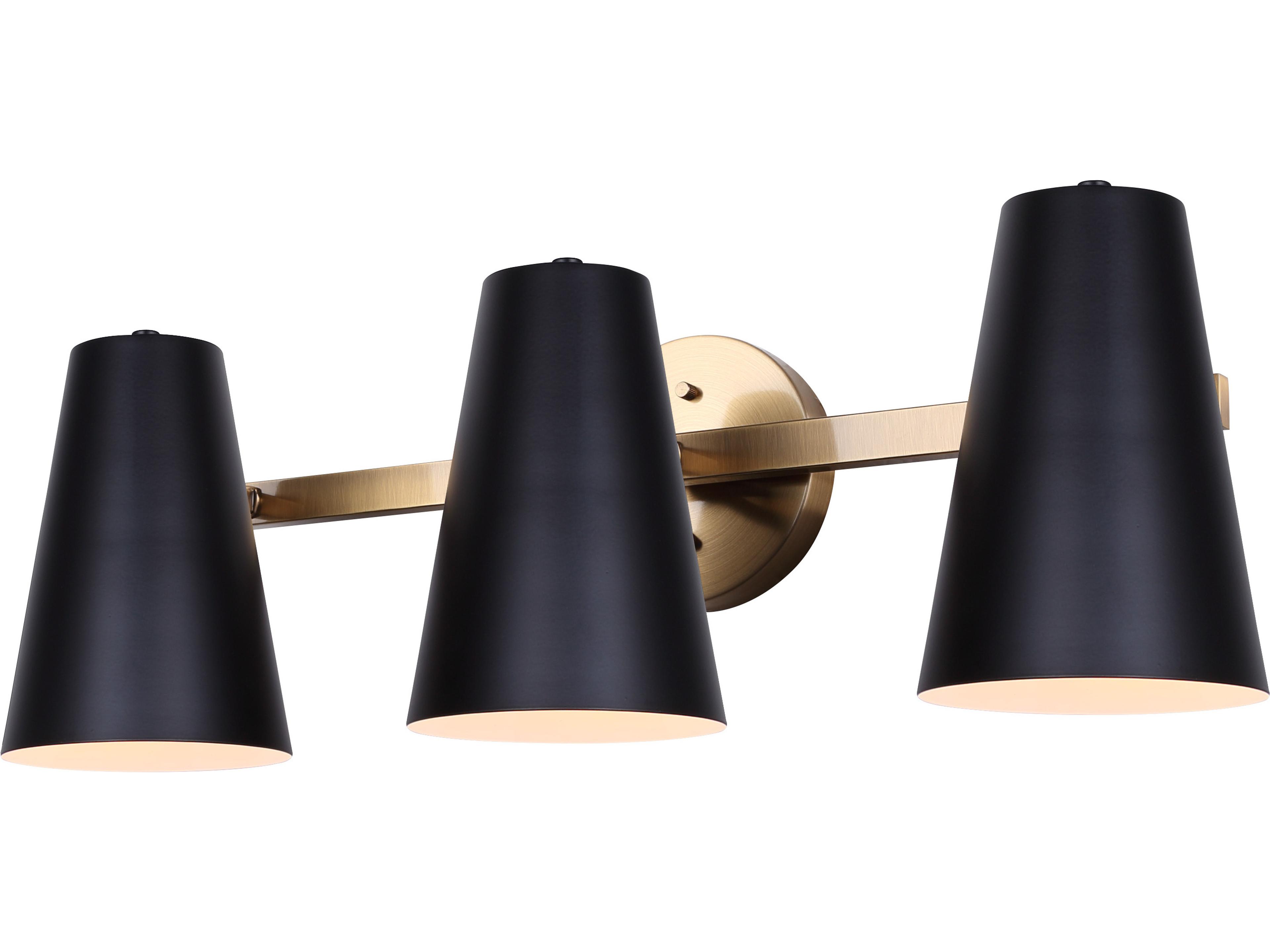 Harken 3 -light Gold Vanity Light
