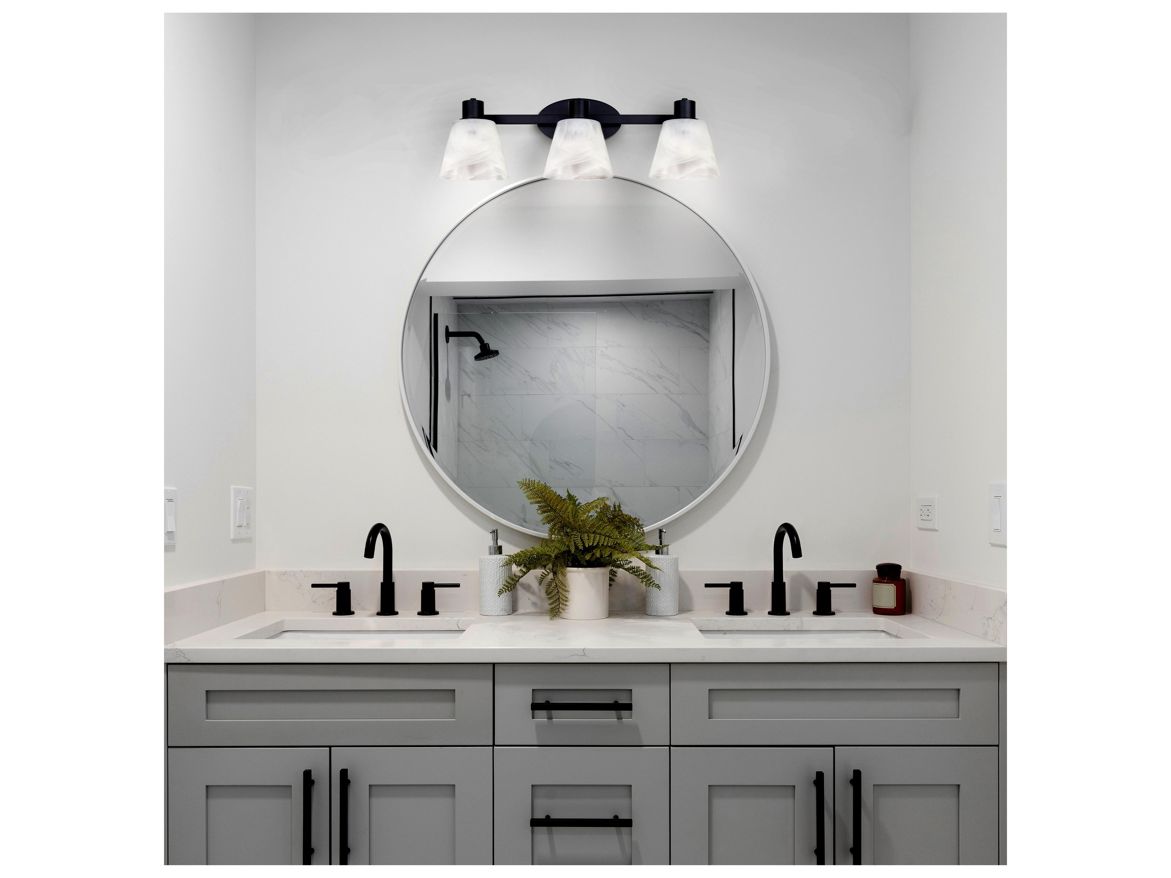 Canarm Luelle 3 -light Black Vanity Light