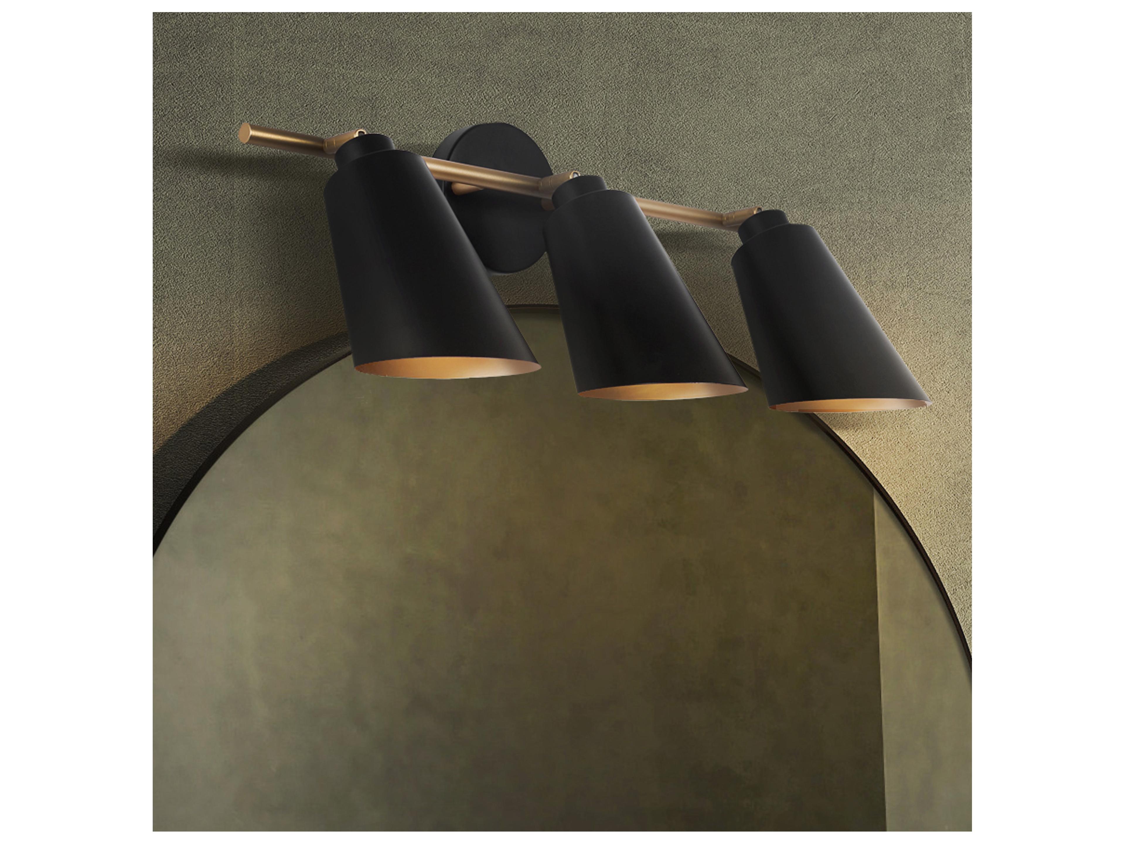 Canarm Rame 3 -light Black Vanity Light