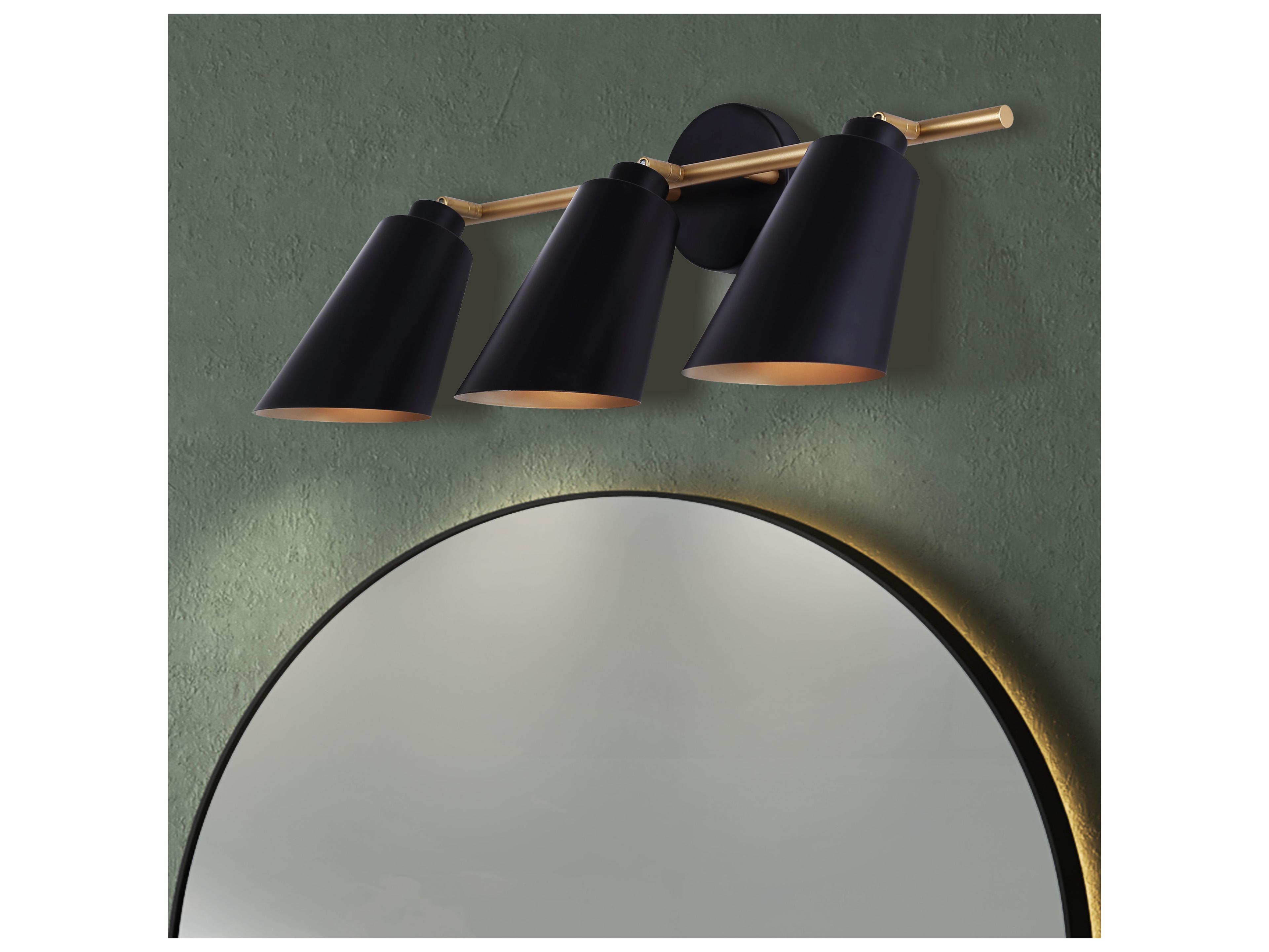 Canarm Rame 3 -light Black Vanity Light