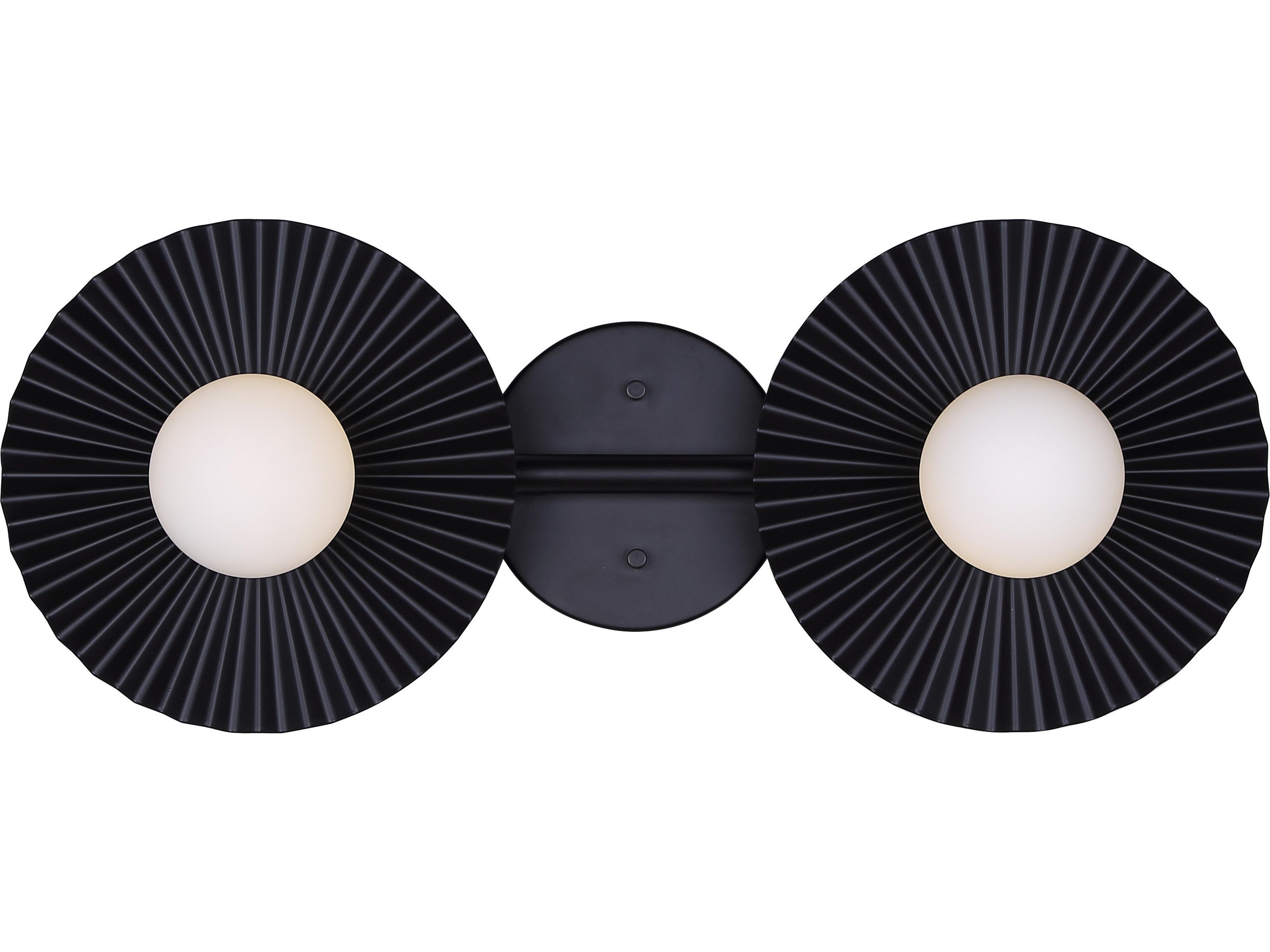 Canarm Payton 2 -light Black Vanity Light