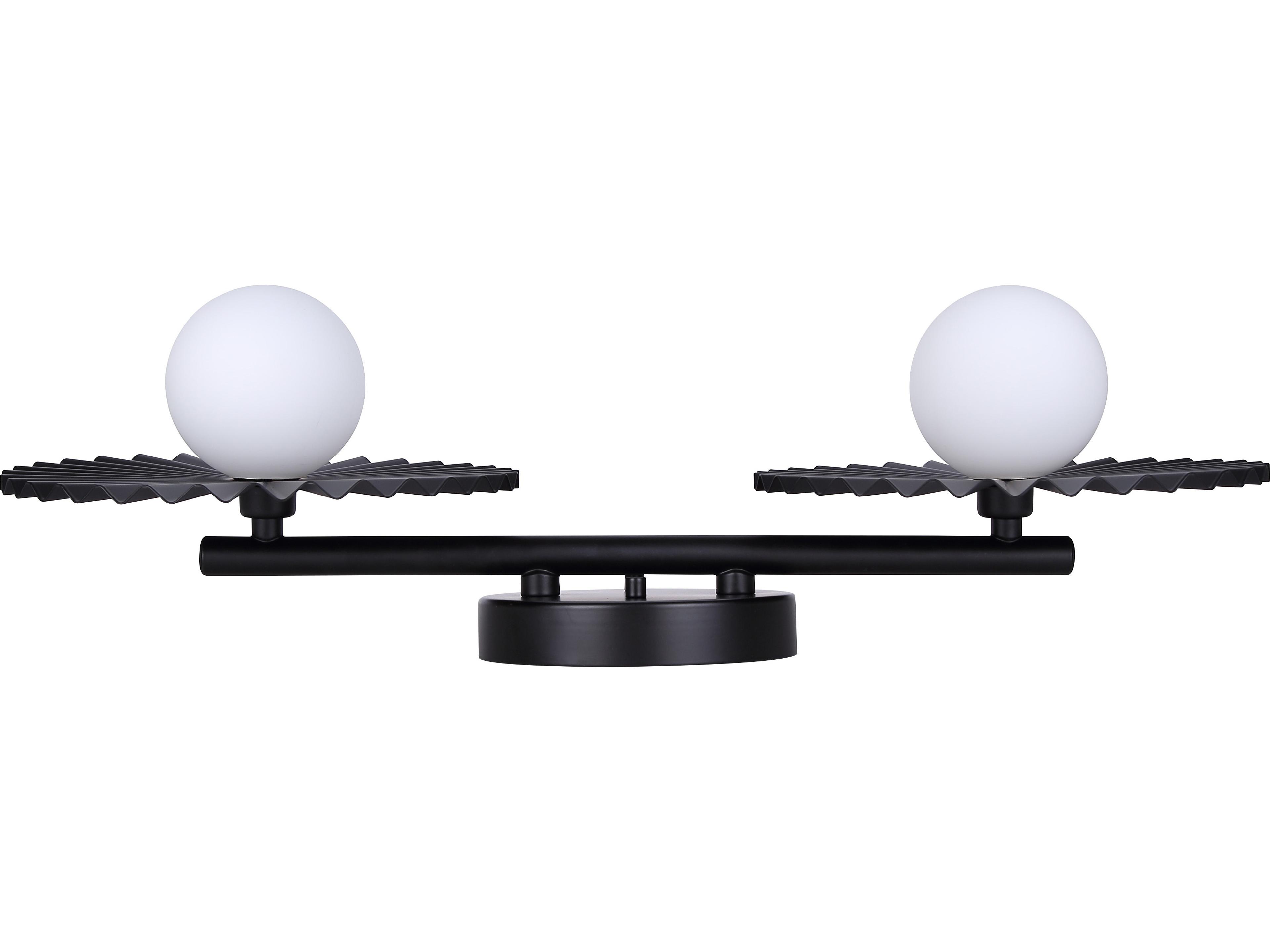 Canarm Payton 2 -light Black Vanity Light