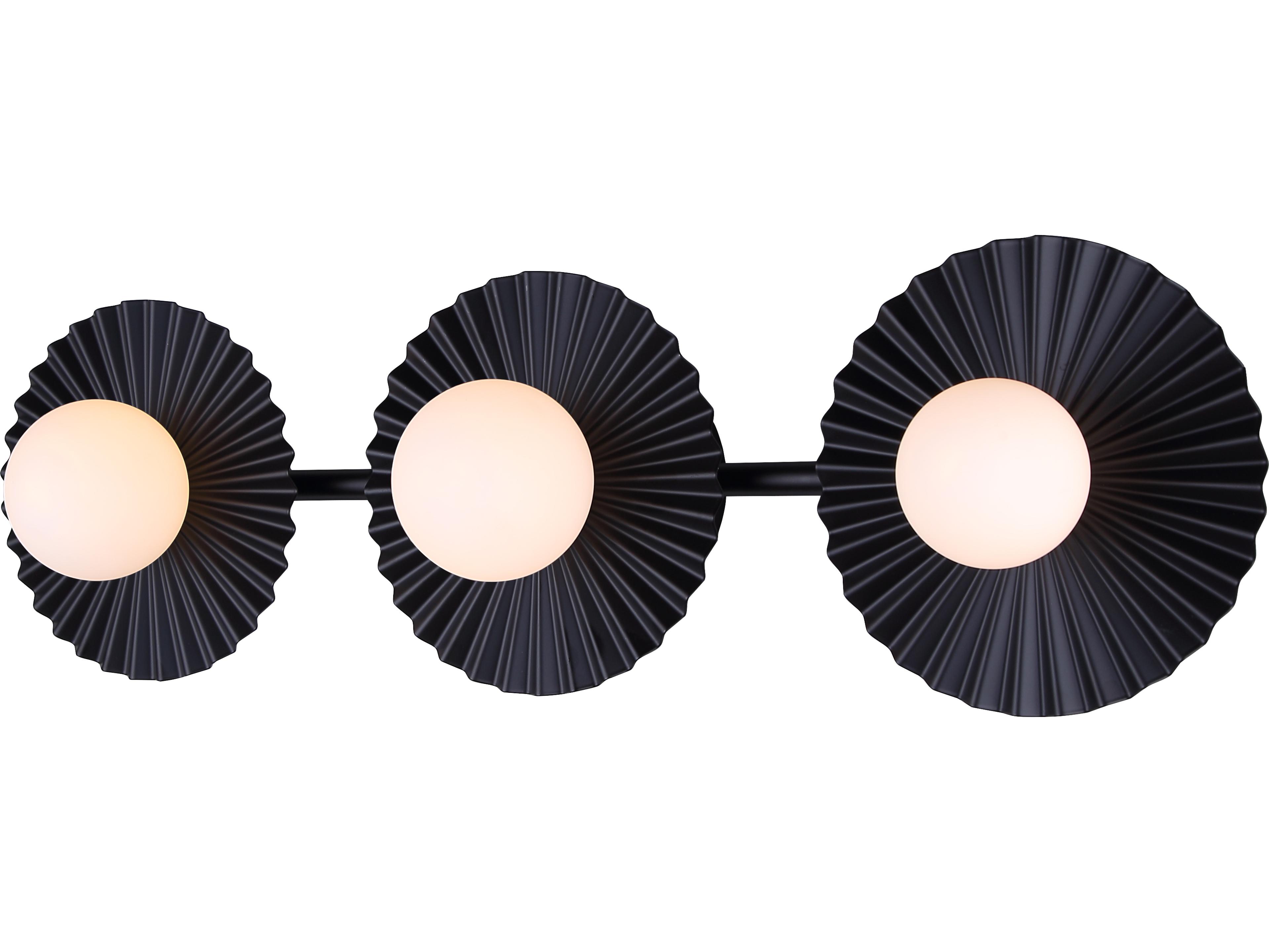 Payton 3 -light Black Vanity Light