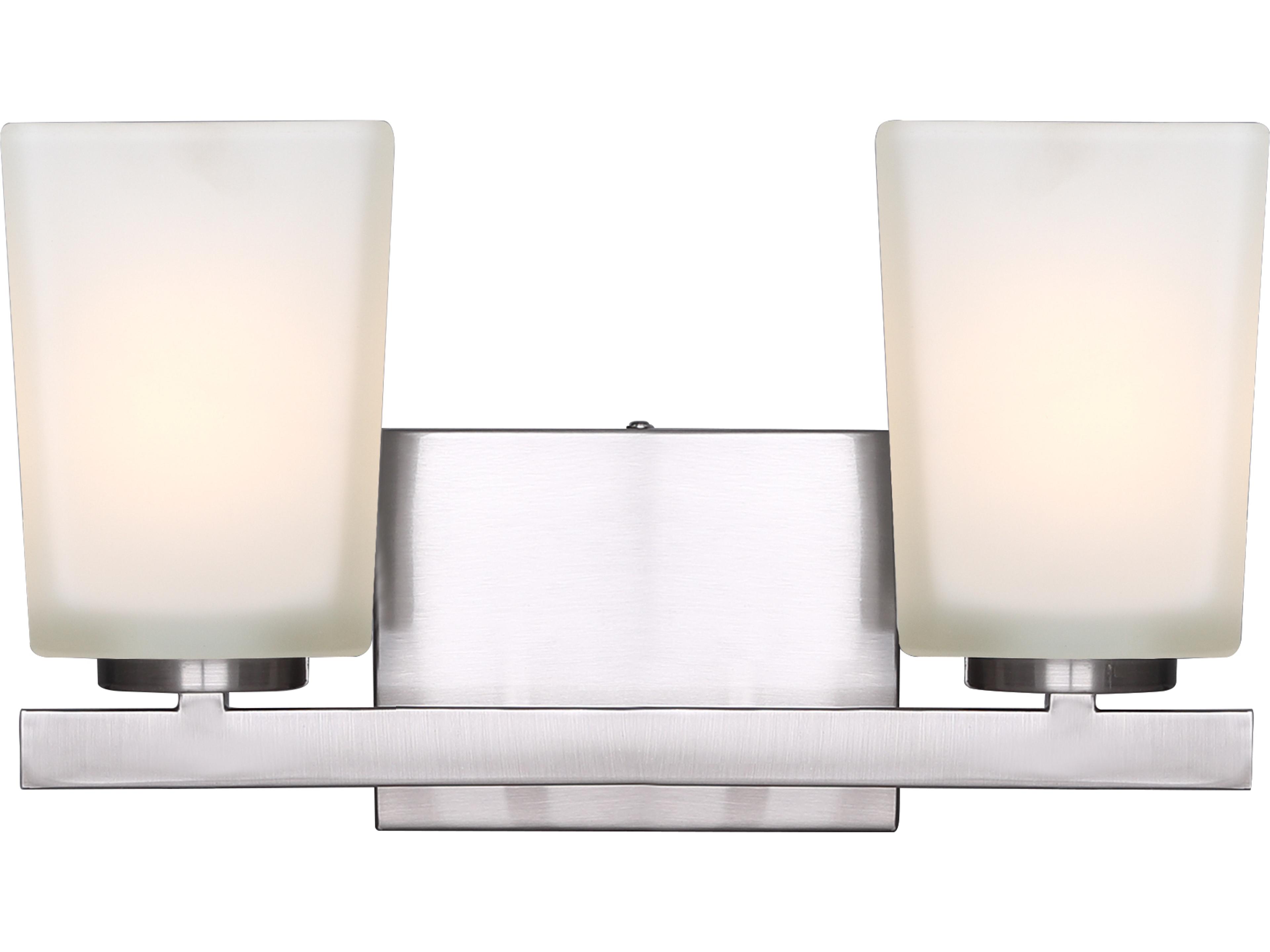 Hartley 2 -light Nickel Vanity Light