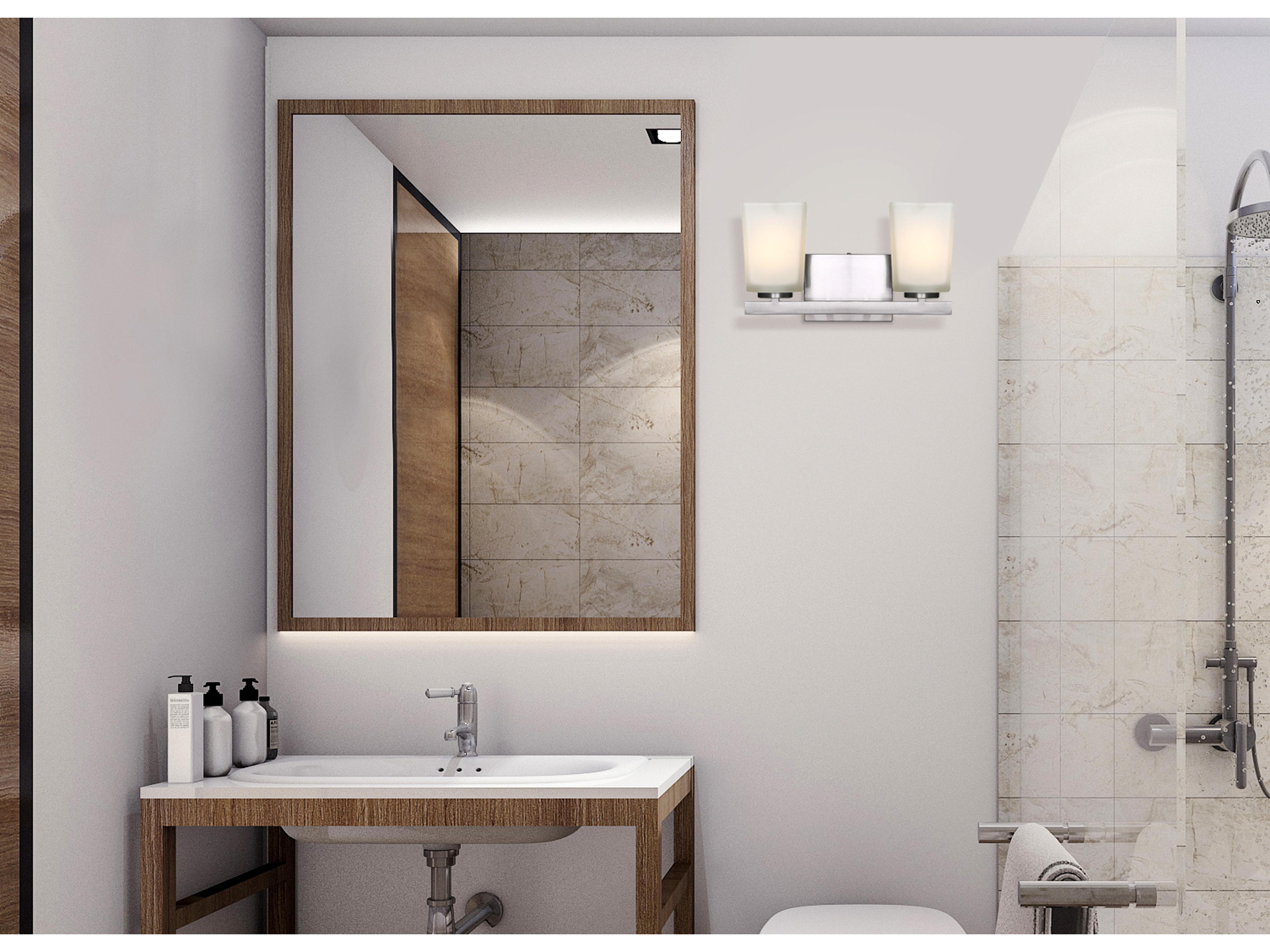 Canarm Hartley 2 -light Nickel Vanity Light