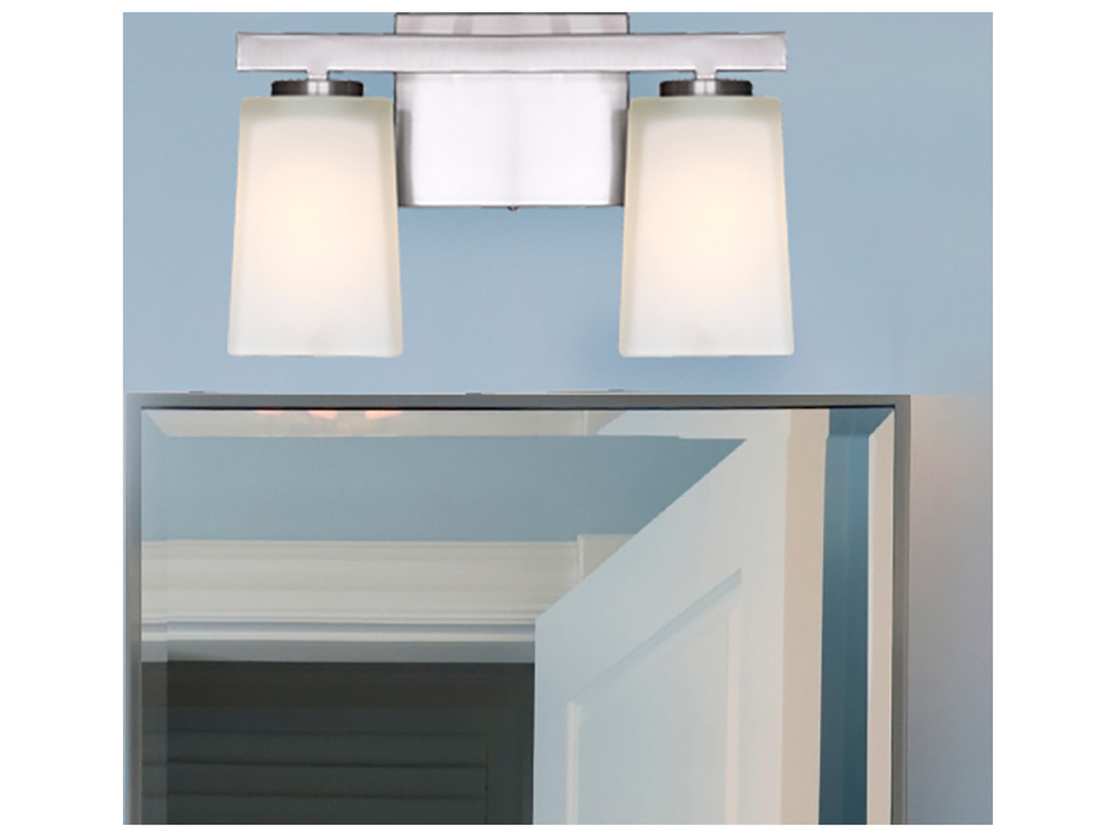 Canarm Hartley 2 -light Nickel Vanity Light