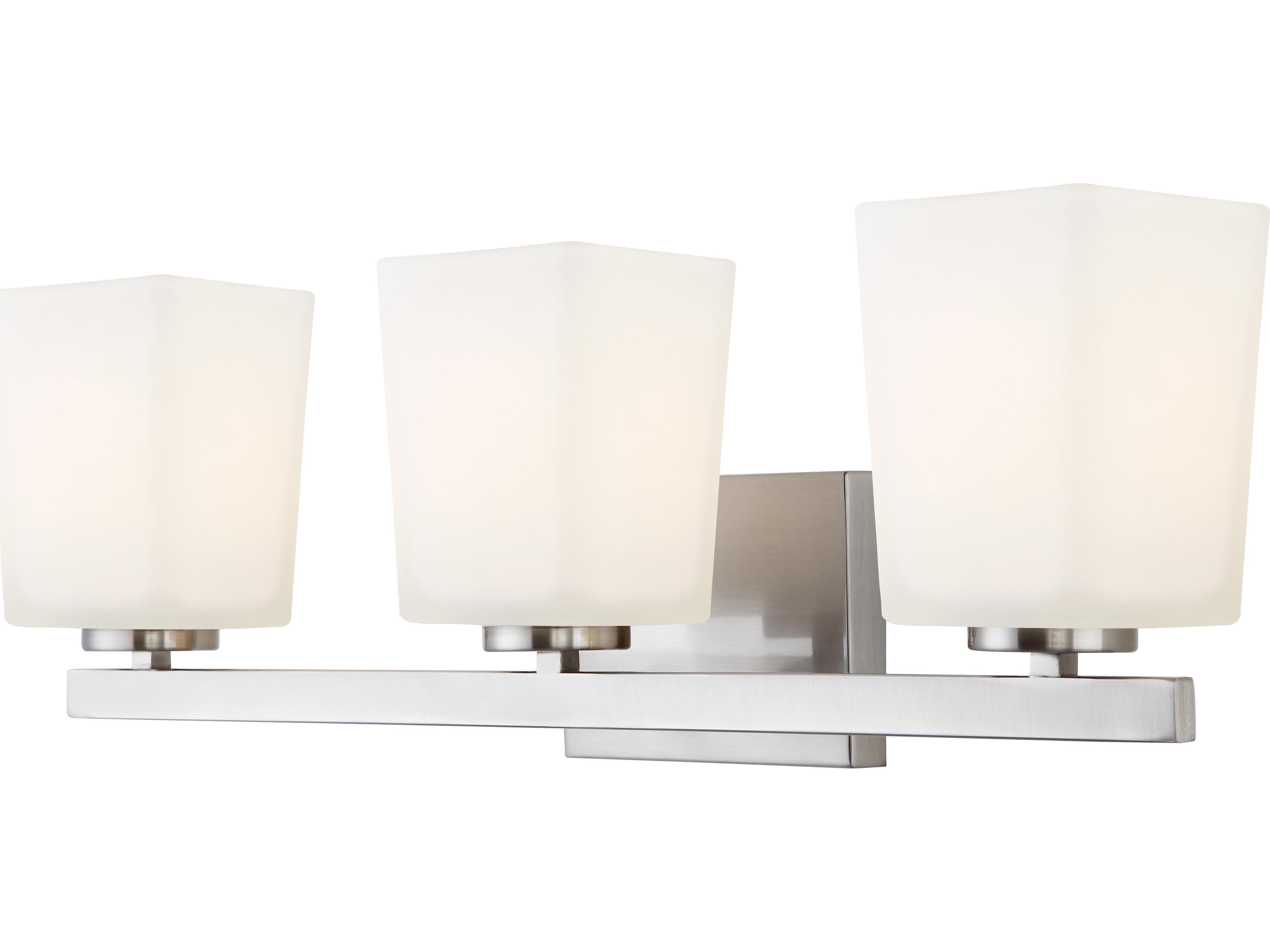 Hartley 3 -light Nickel Vanity Light