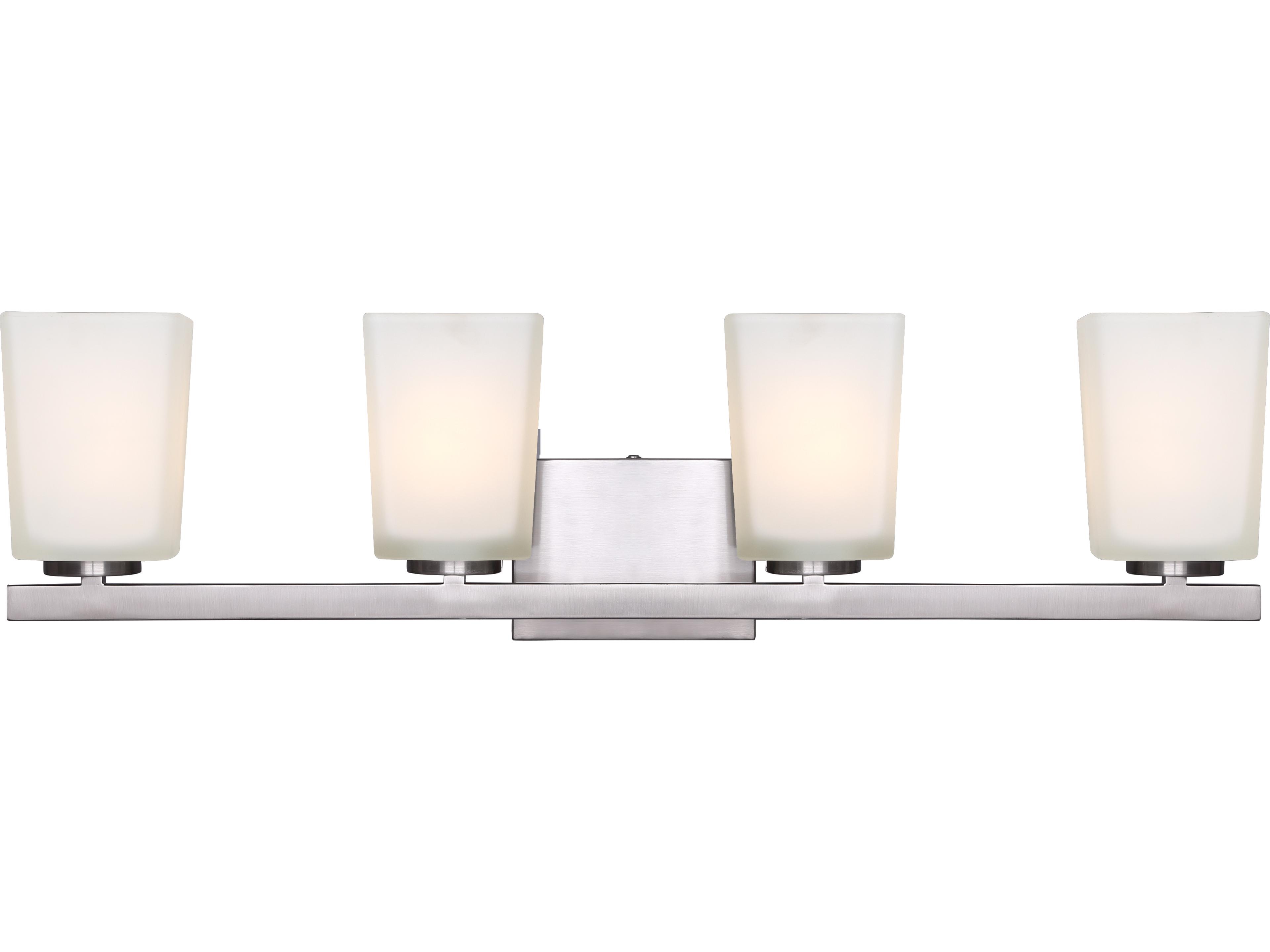 Hartley 4 -light Nickel Vanity Light