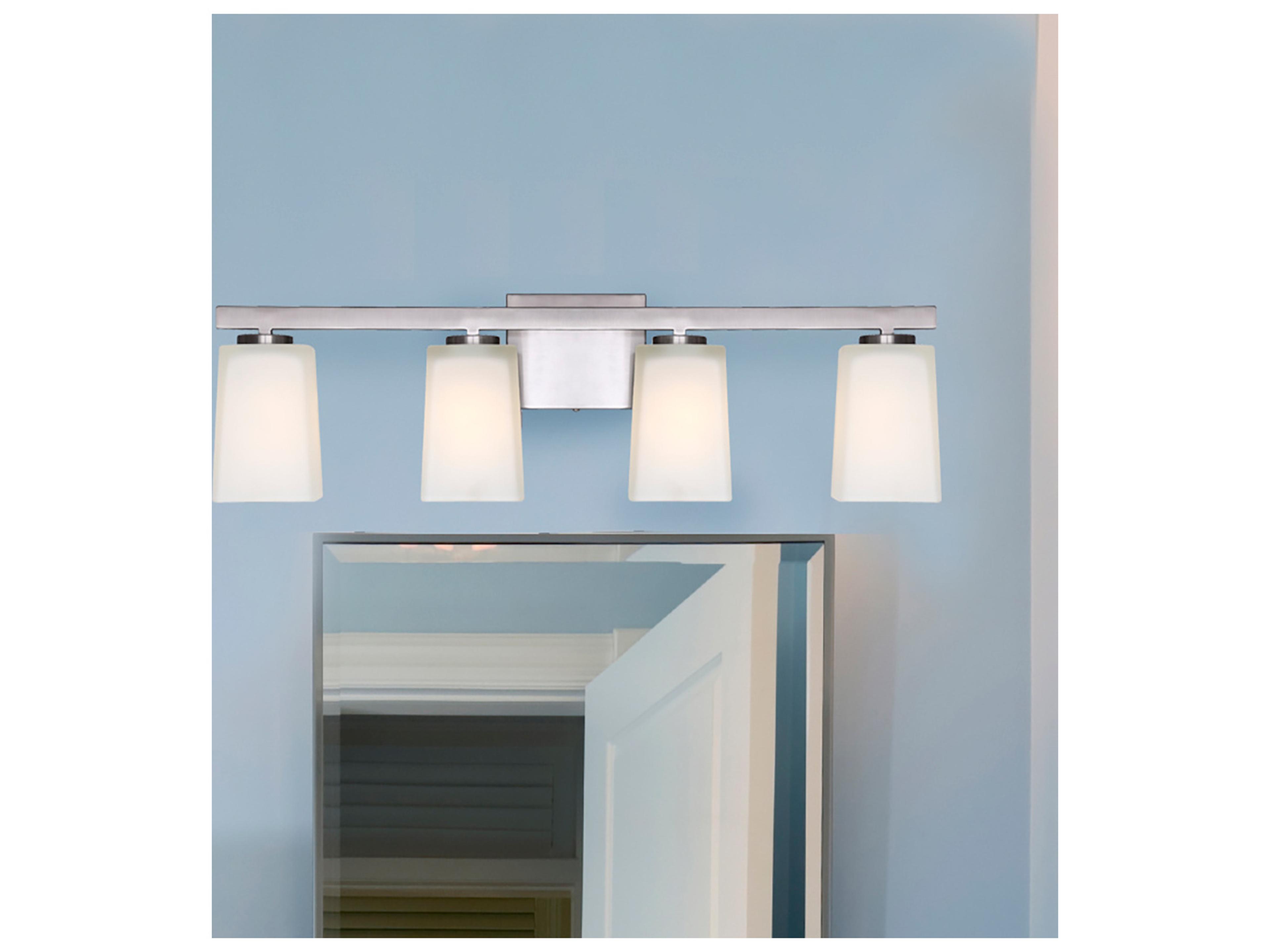 Canarm Hartley 4 -light Nickel Vanity Light