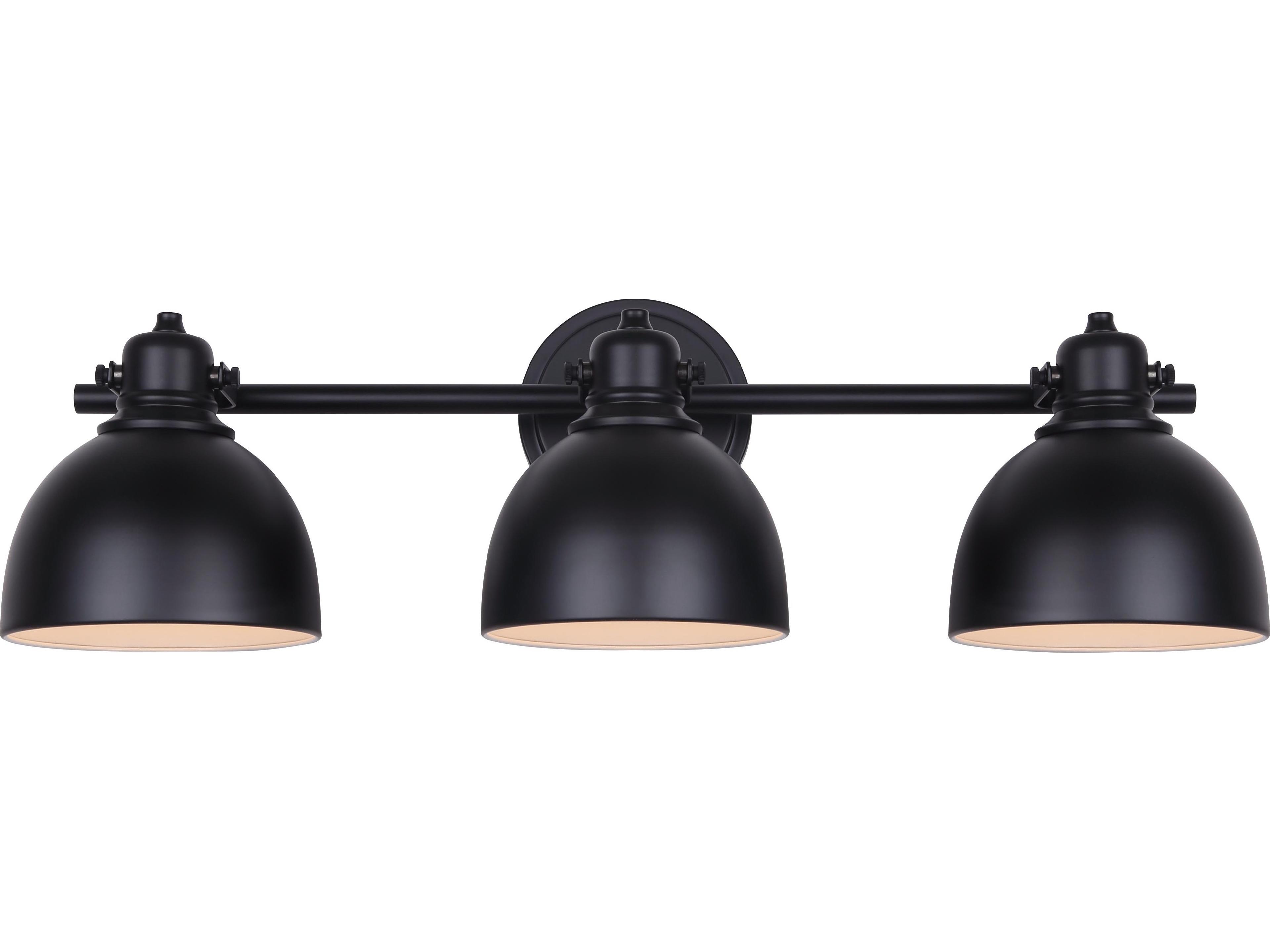 Canarm Polo 3 -light Black Vanity Light