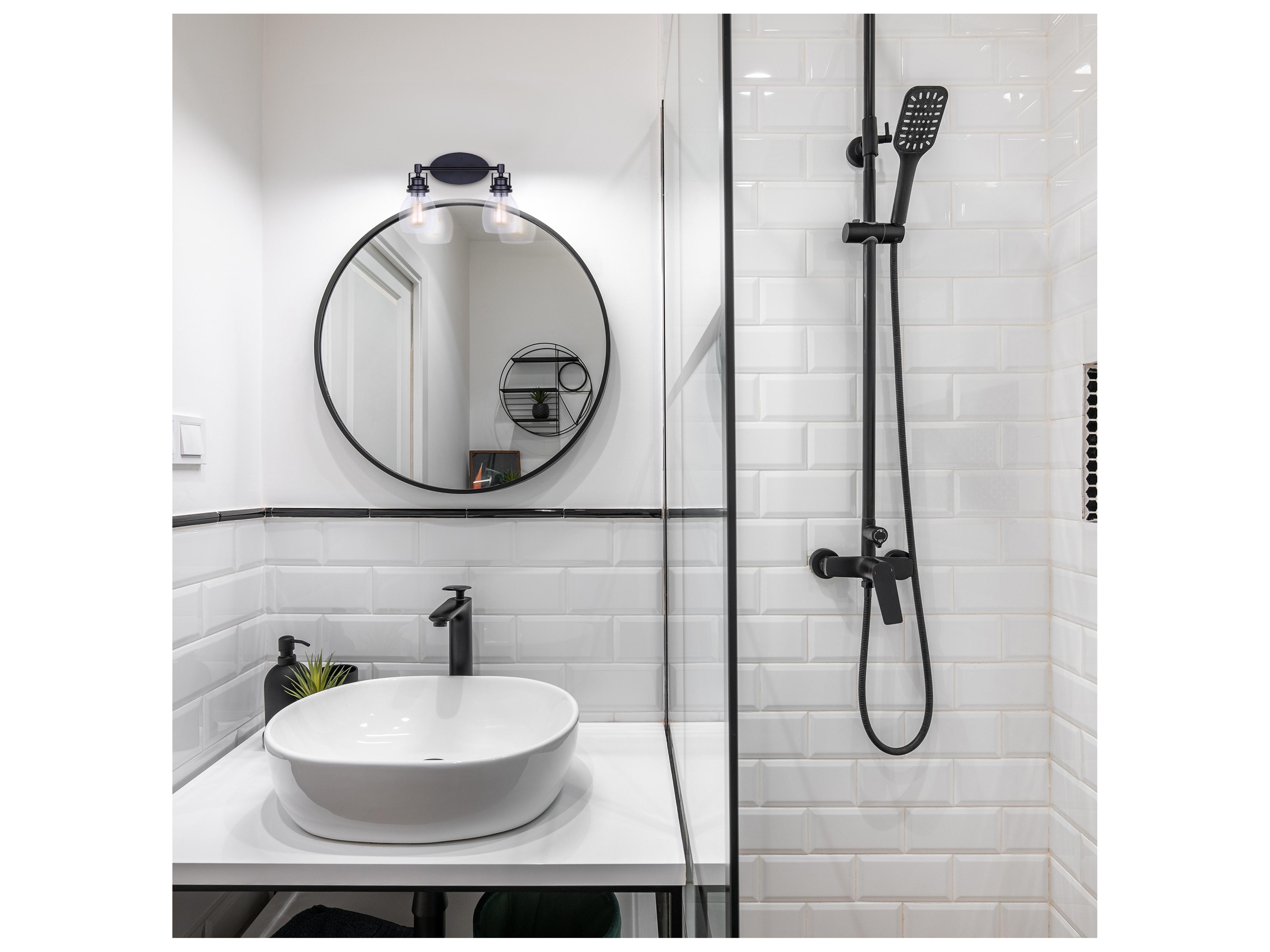 Canarm Carson 2 -light Black Vanity Light