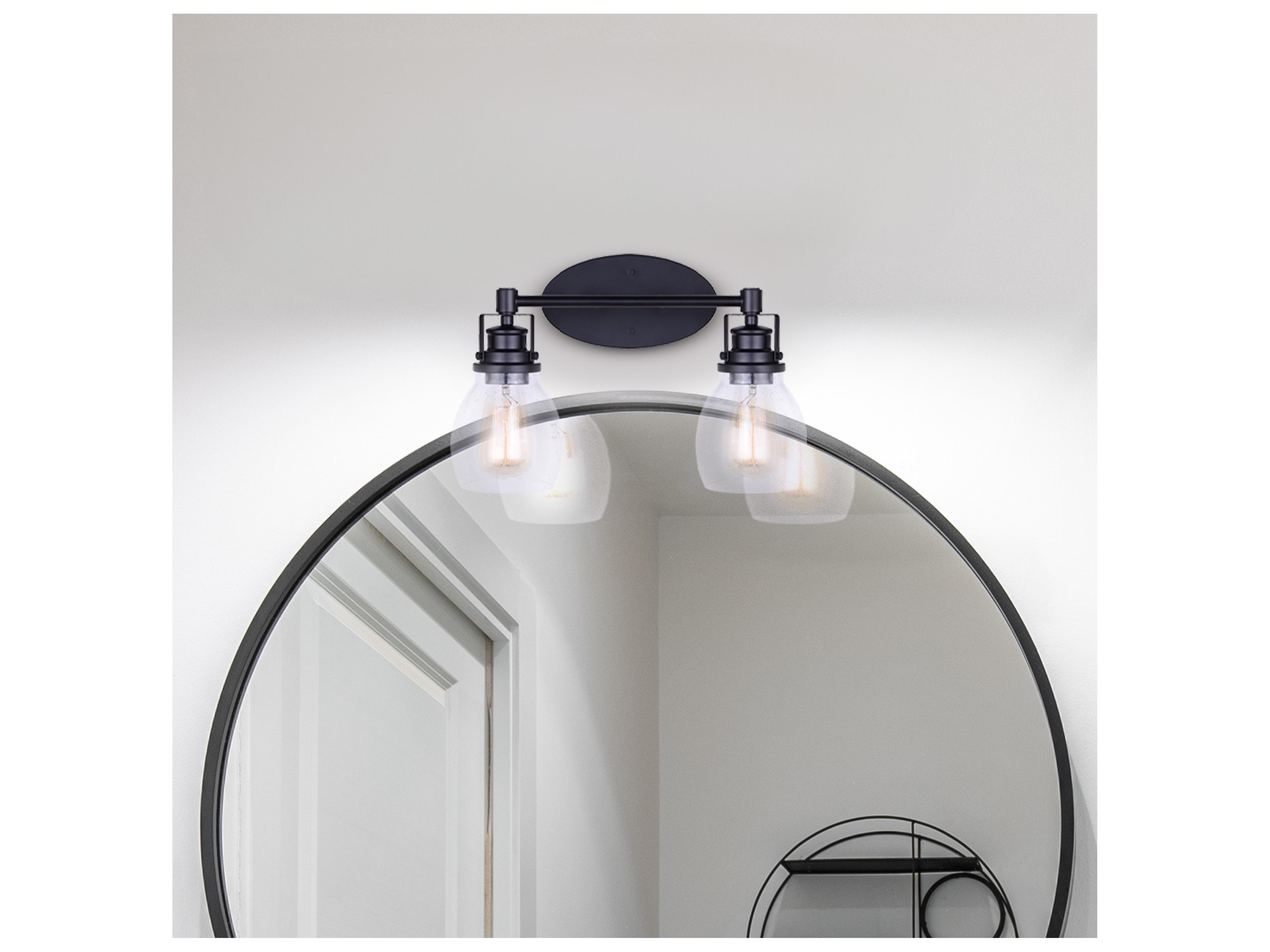 Canarm Carson 2 -light Black Vanity Light