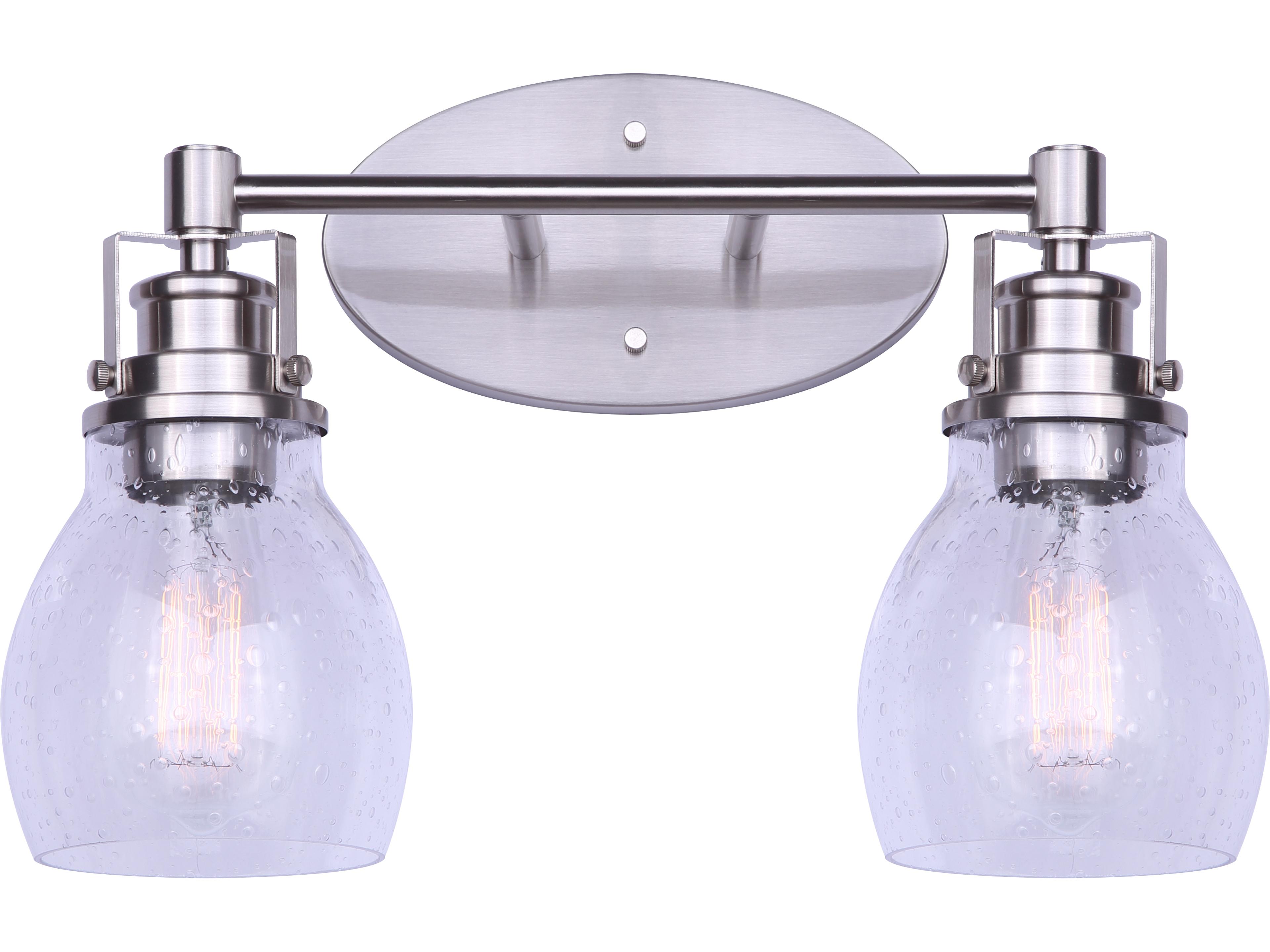 Canarm Carson 2 -light Nickel Vanity Light