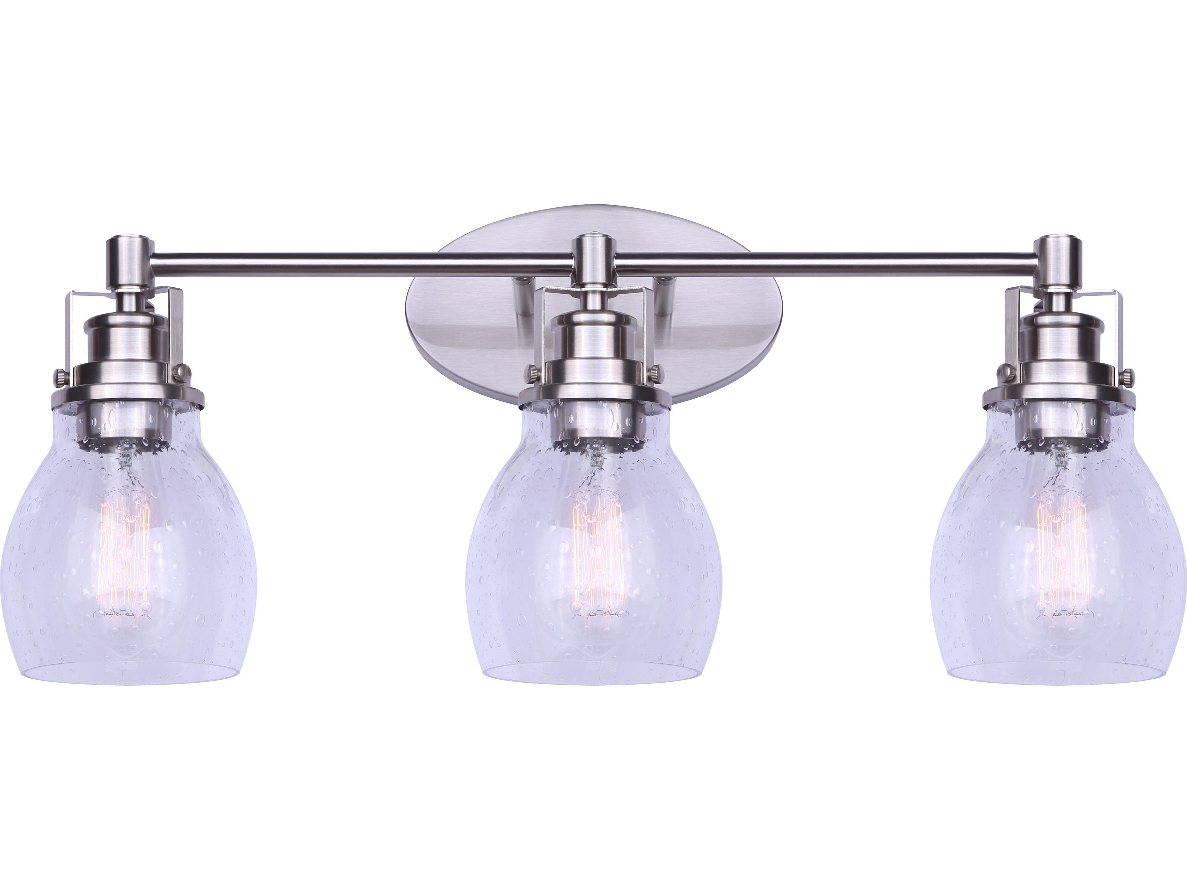 Canarm Carson 3 -light Nickel Vanity Light