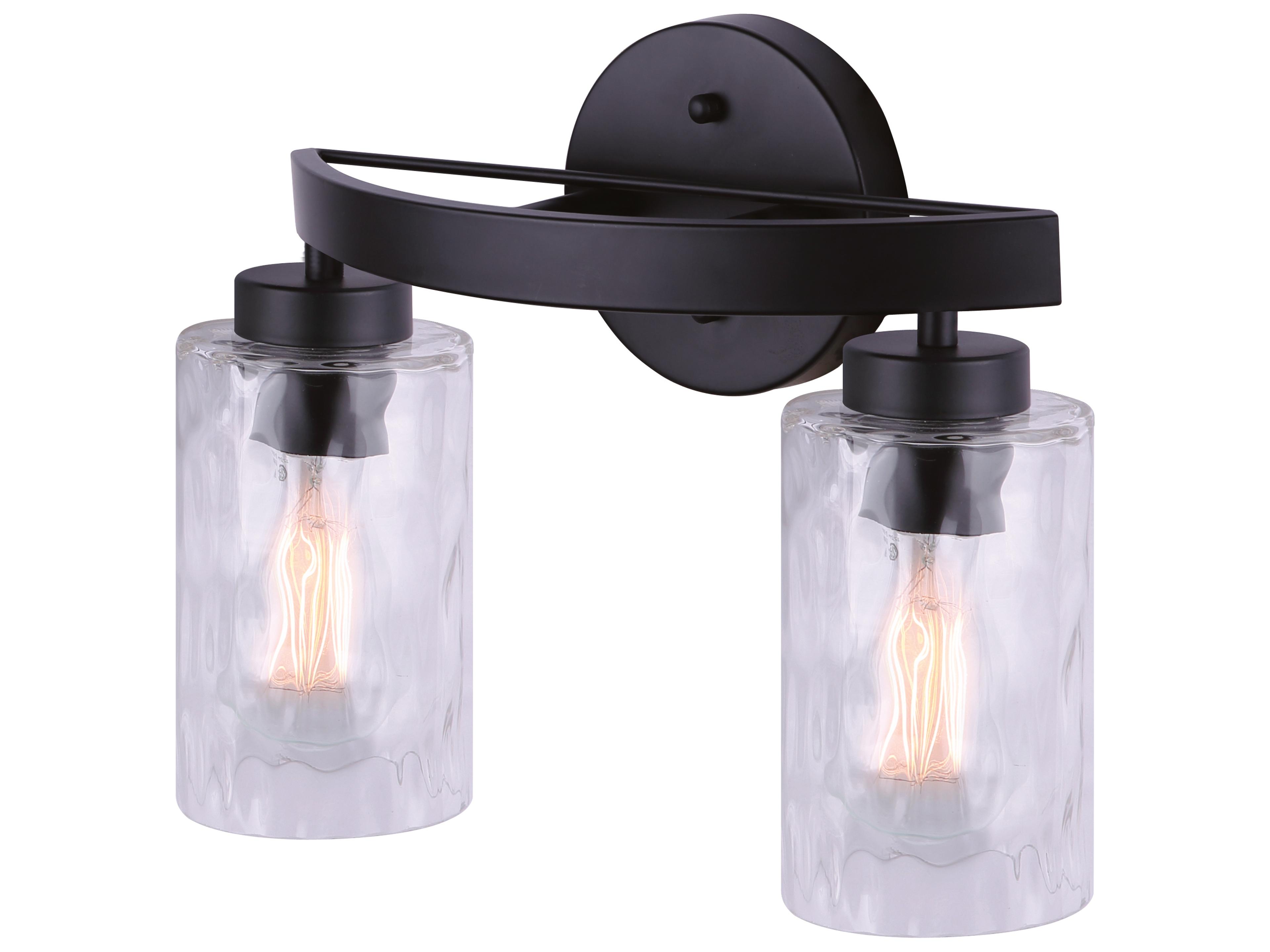 Newport 2 -light Black Vanity Light