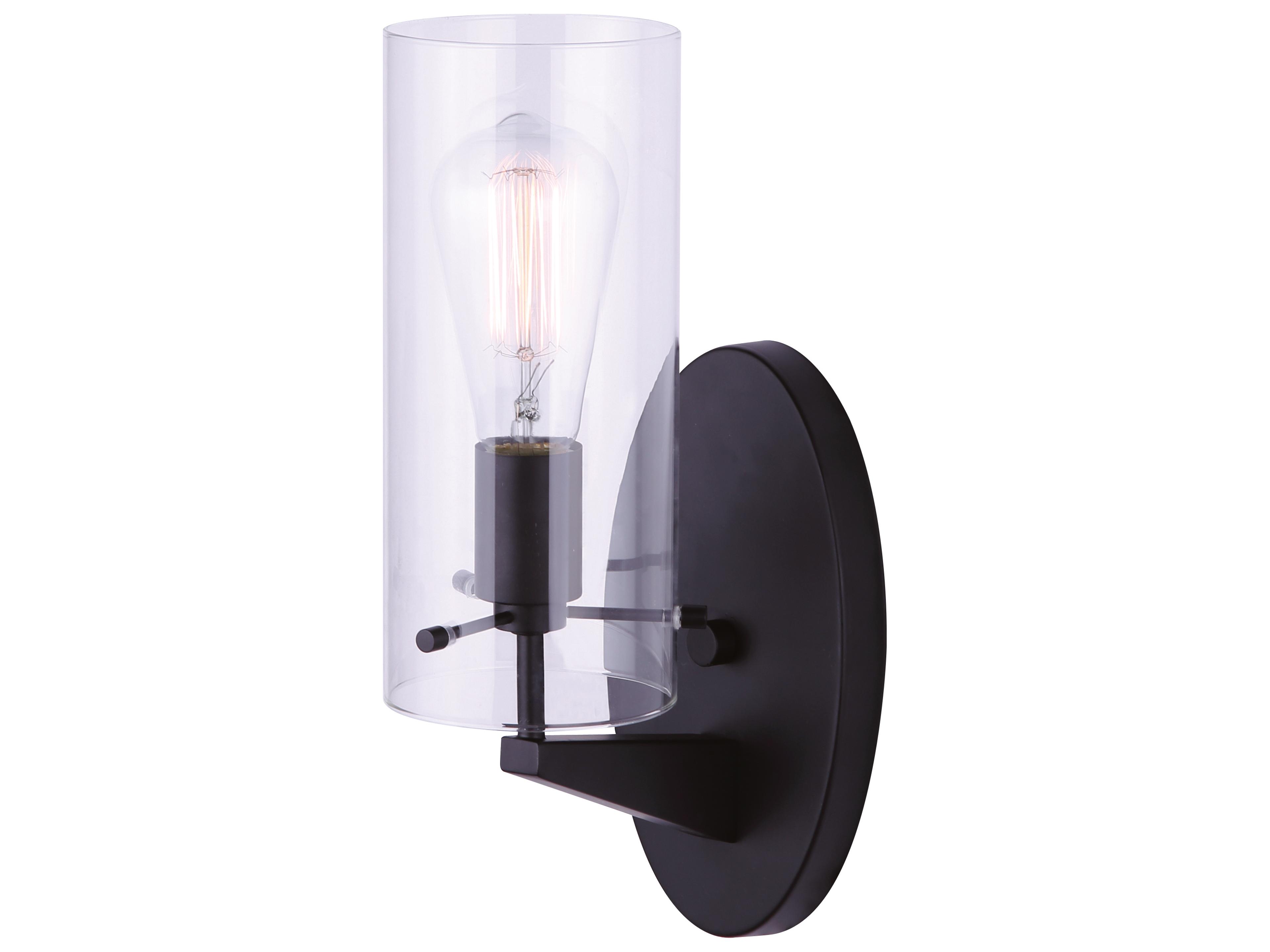 Joni 1 -light Black Vanity Light