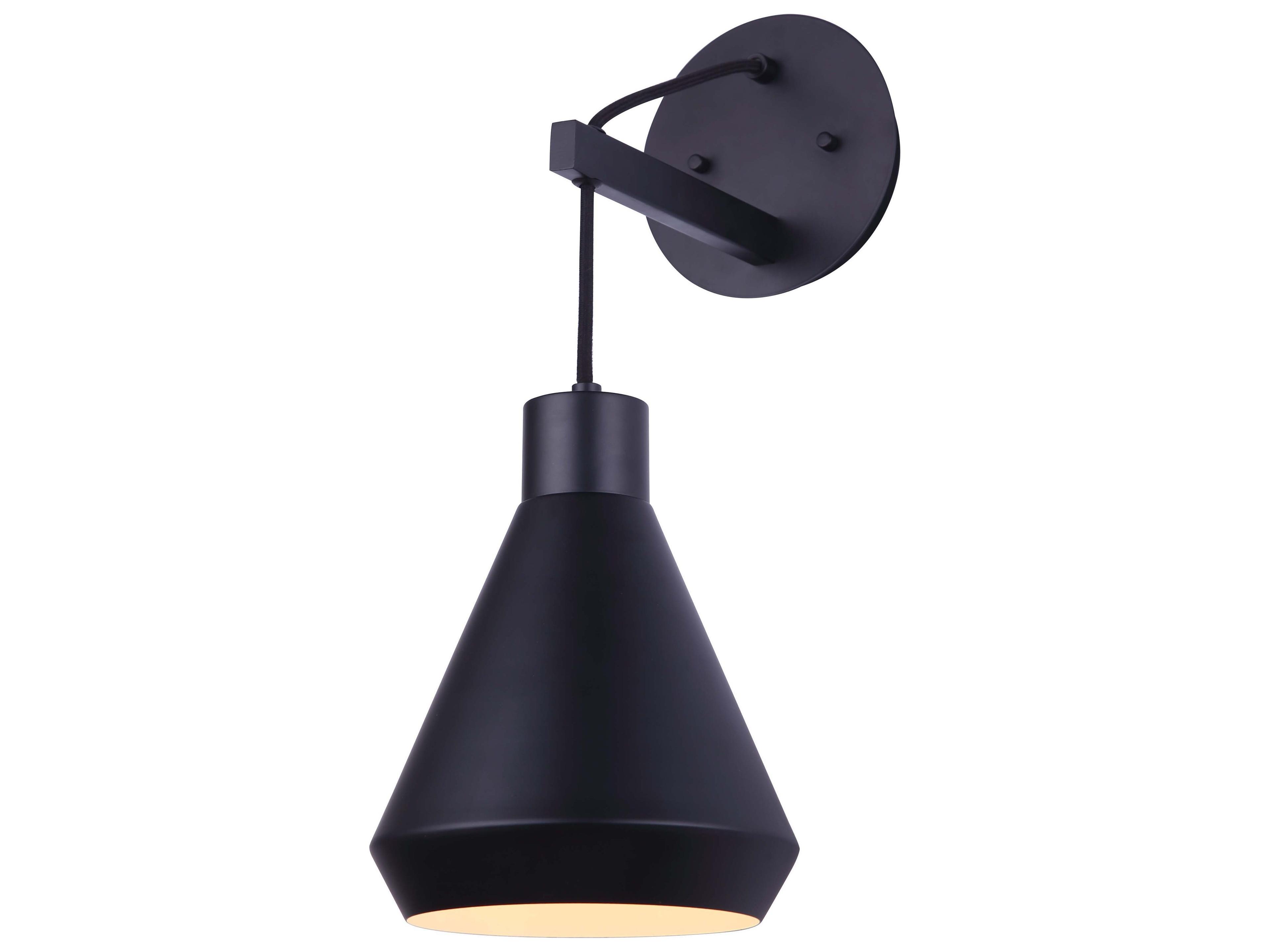 Byck 1 -light Black Wall Sconce