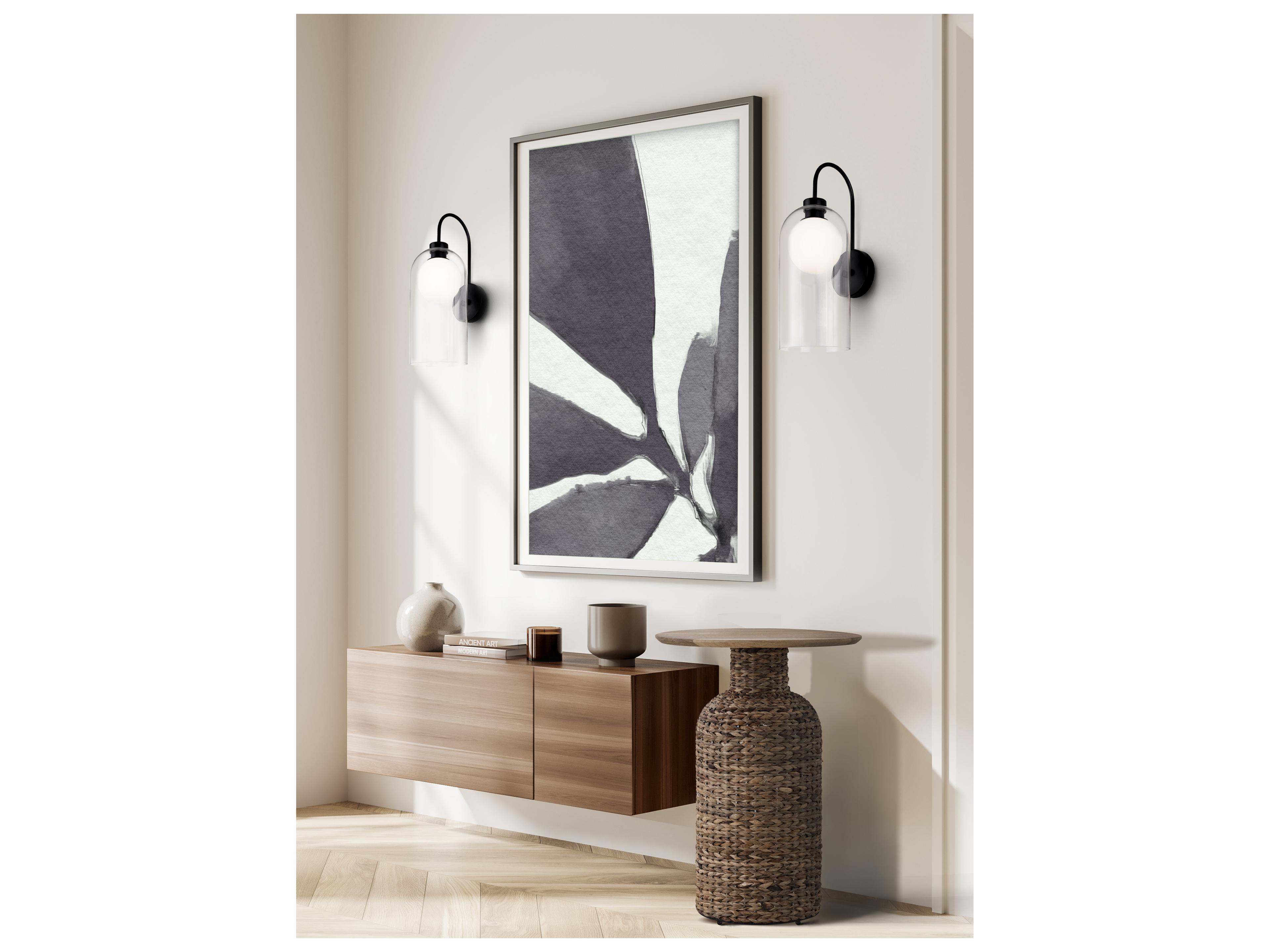 Canarm Pelia 1 -light Black Wall Sconce