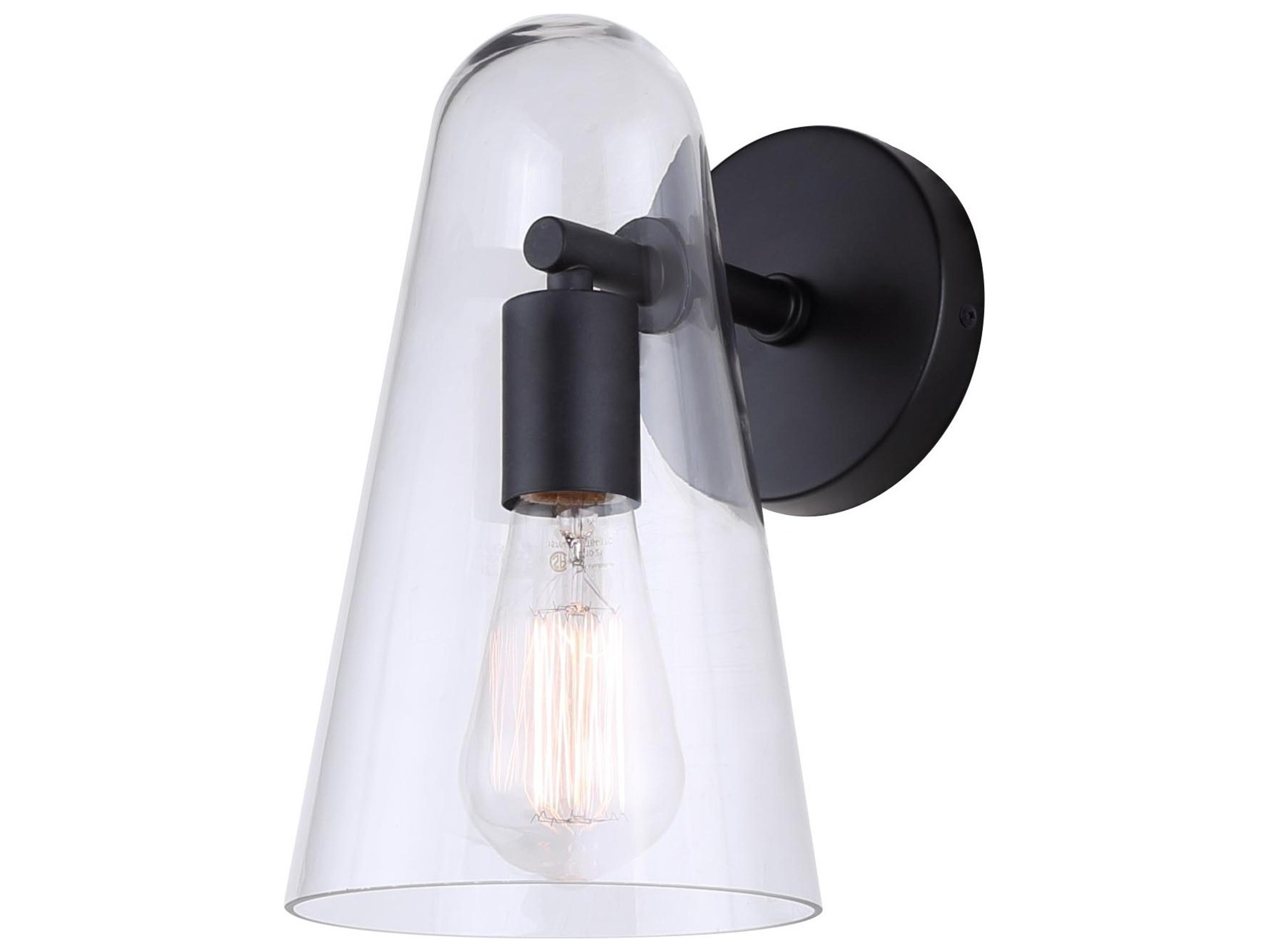 Luisa 1 -light Black Wall Sconce