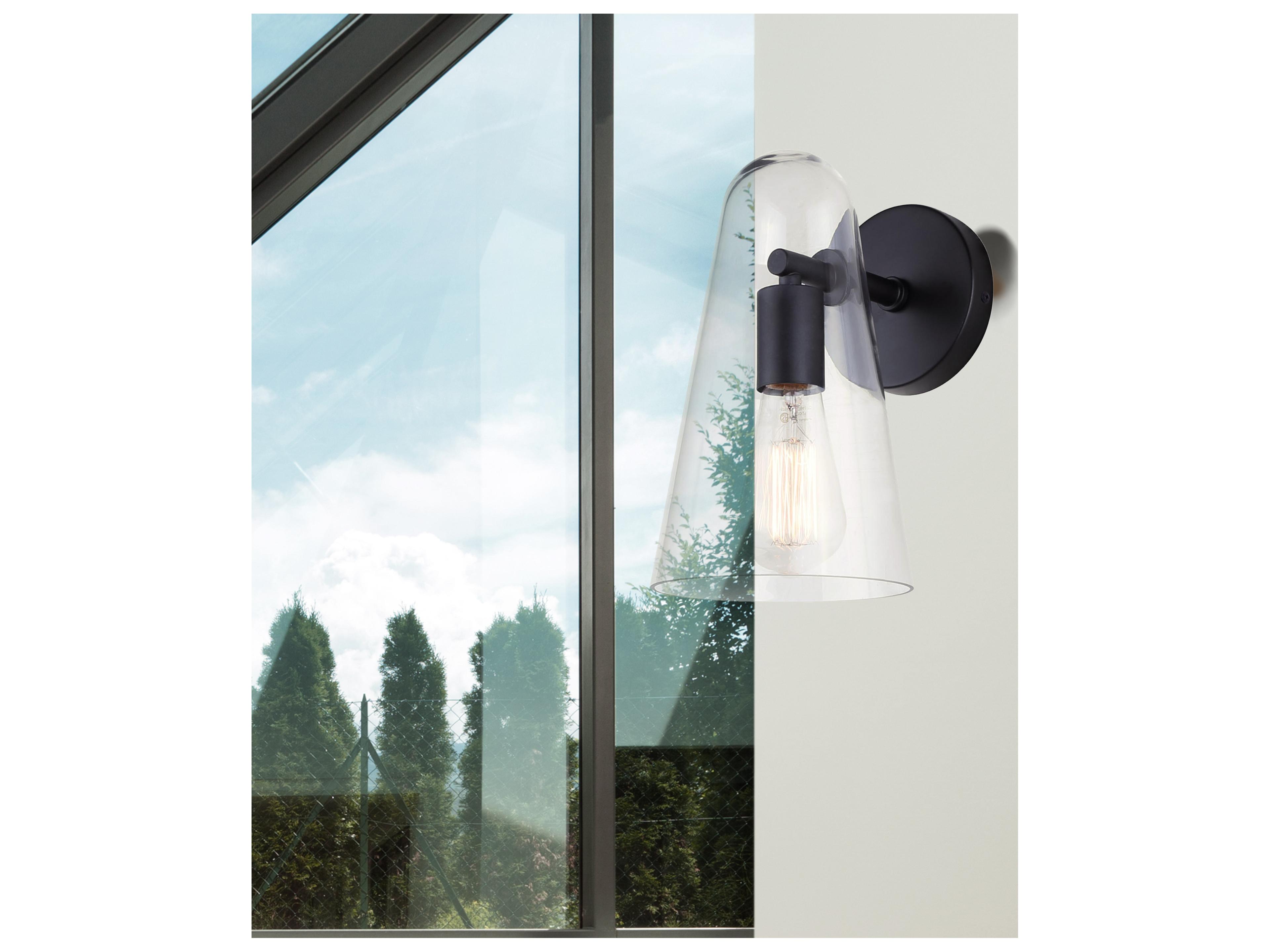 Canarm Luisa 1 -light Black Wall Sconce