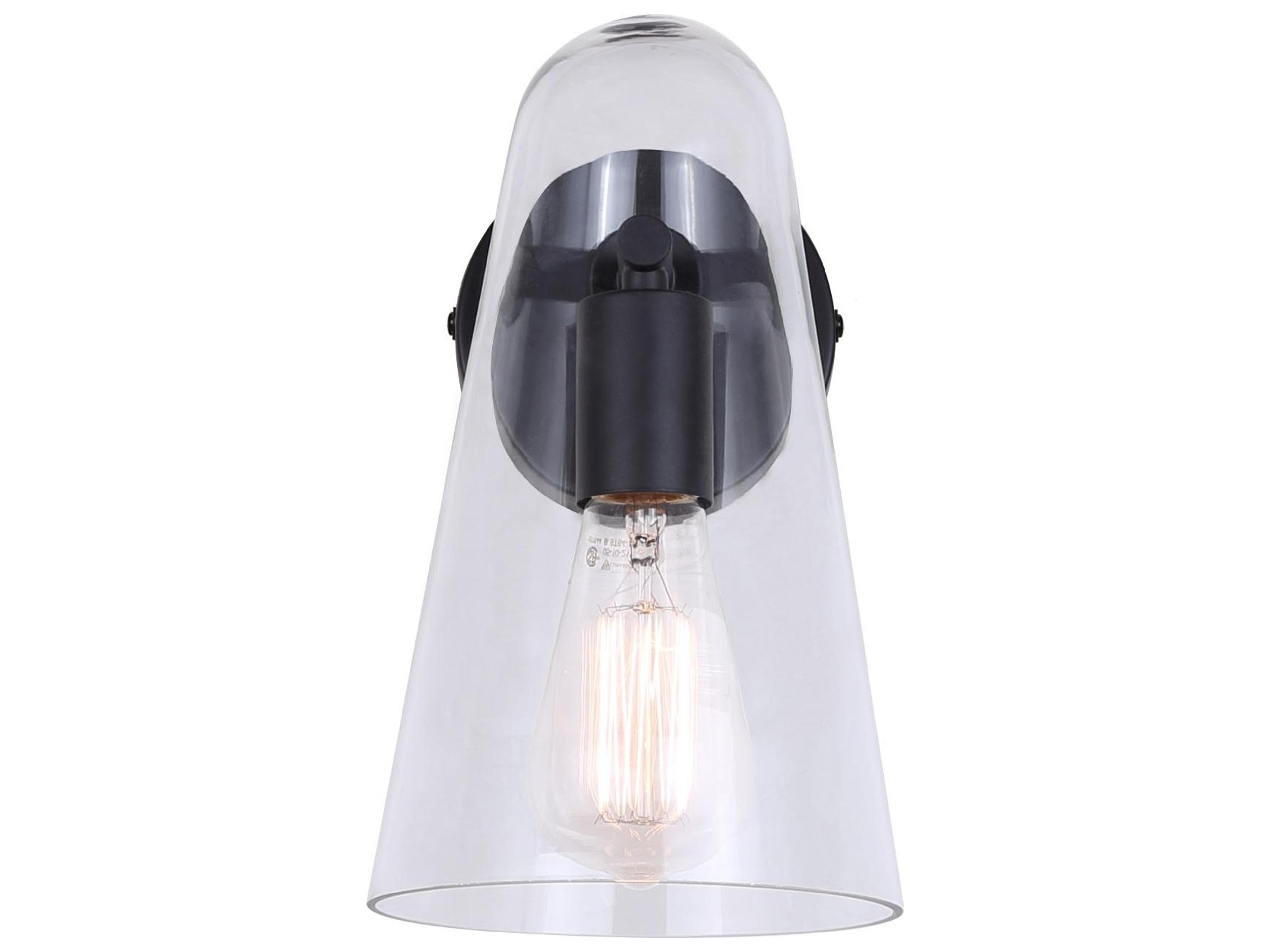 Canarm Luisa 1 -light Black Wall Sconce