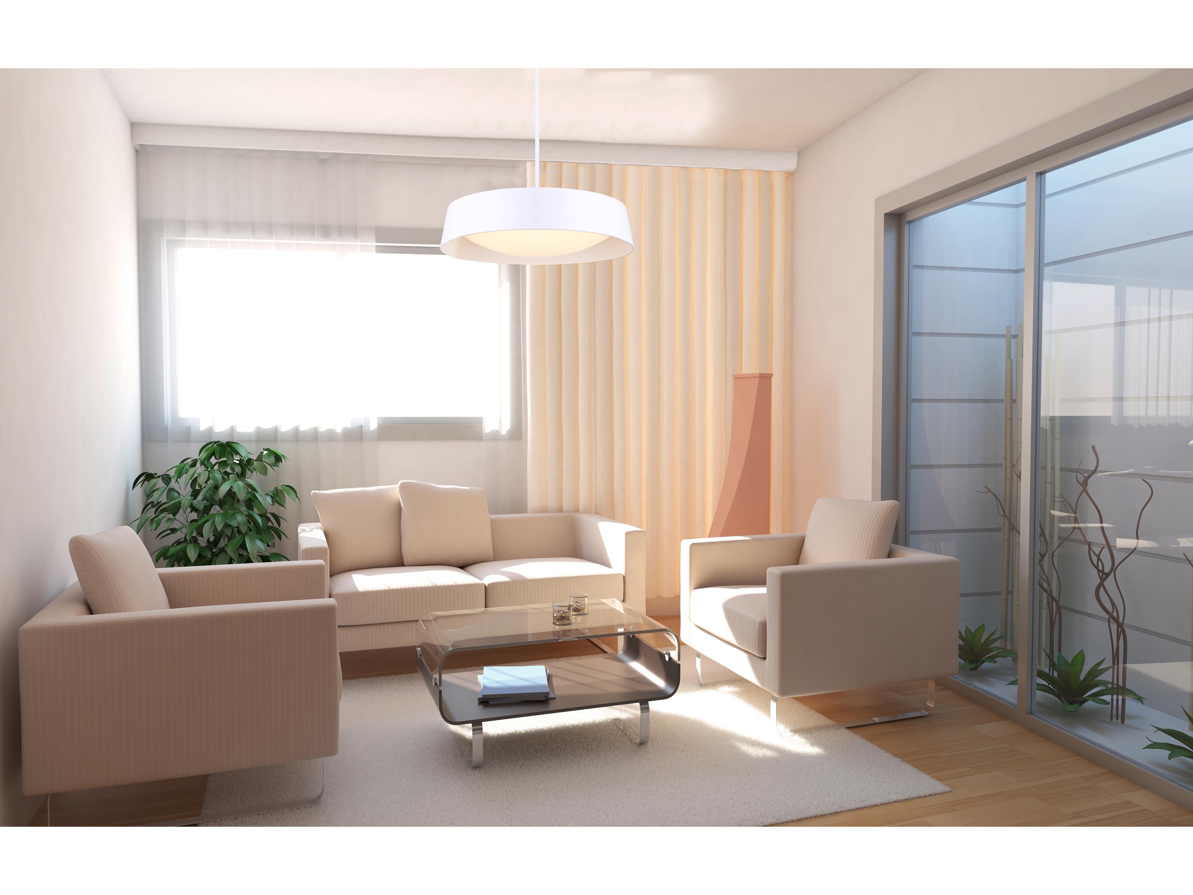 Canarm Adira 1 -light White LED Drum Pendant