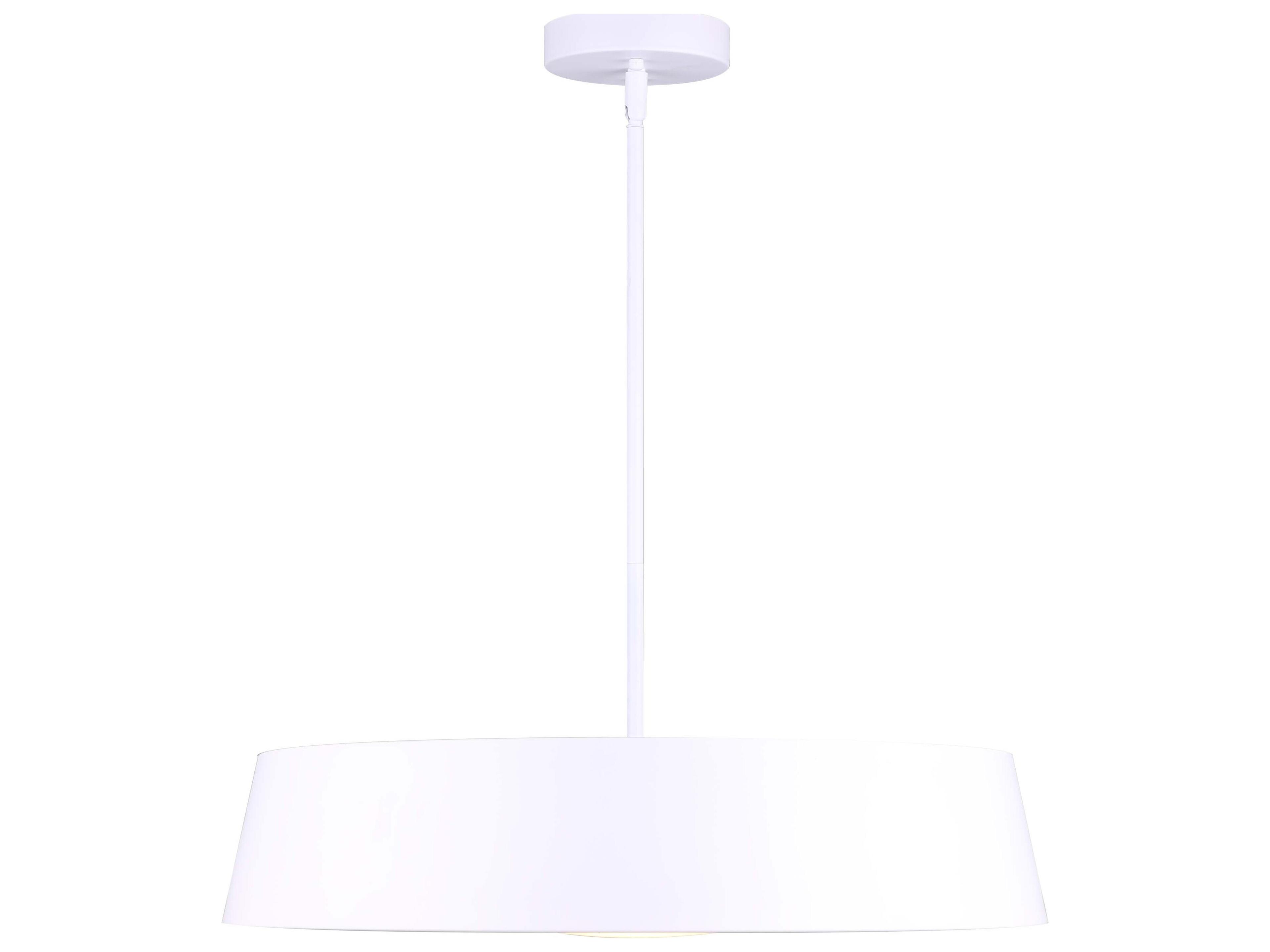 Canarm Adira 1 -light White LED Drum Pendant