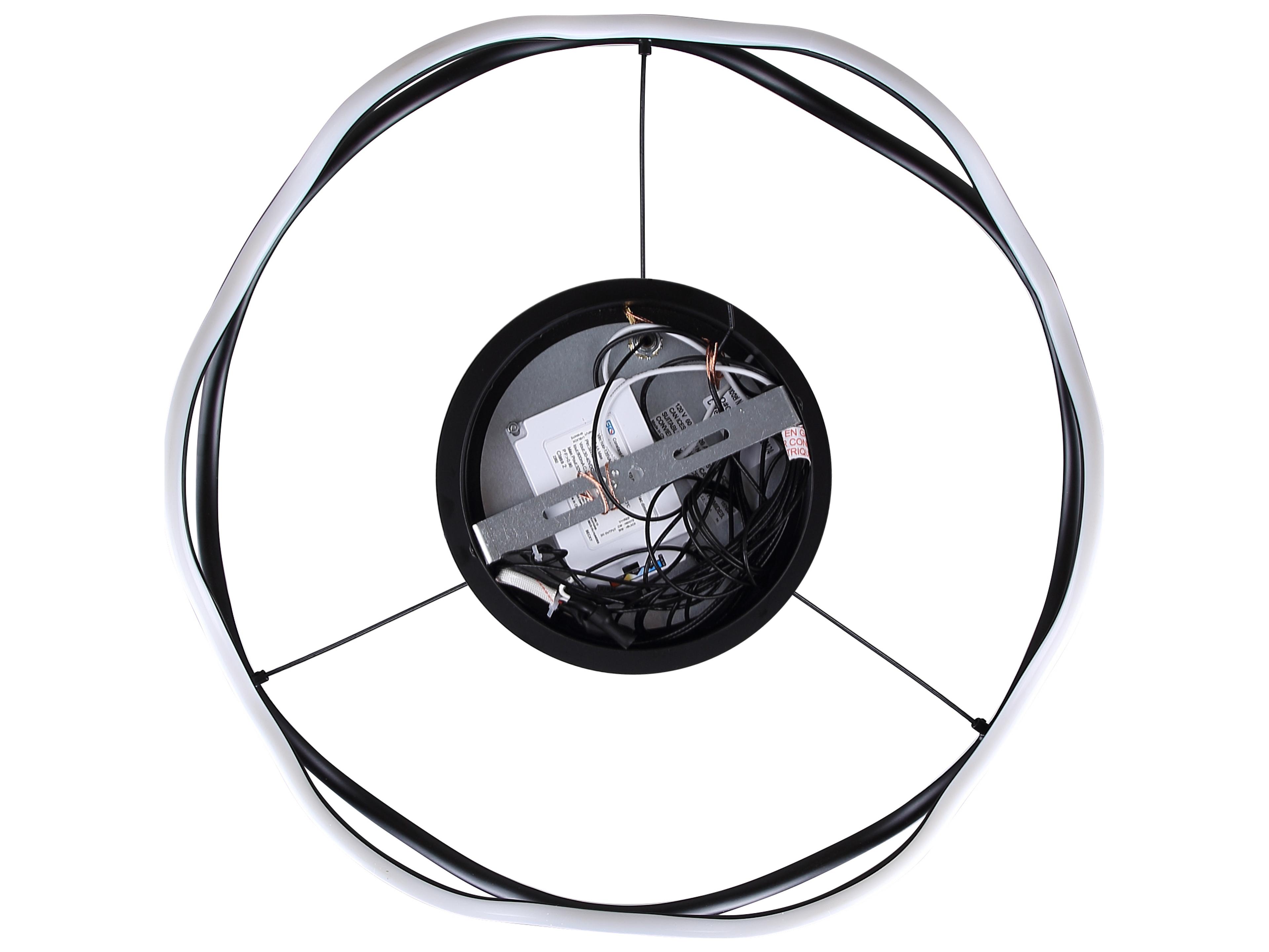 Canarm Castra 3 -light Black LED Round Pendant