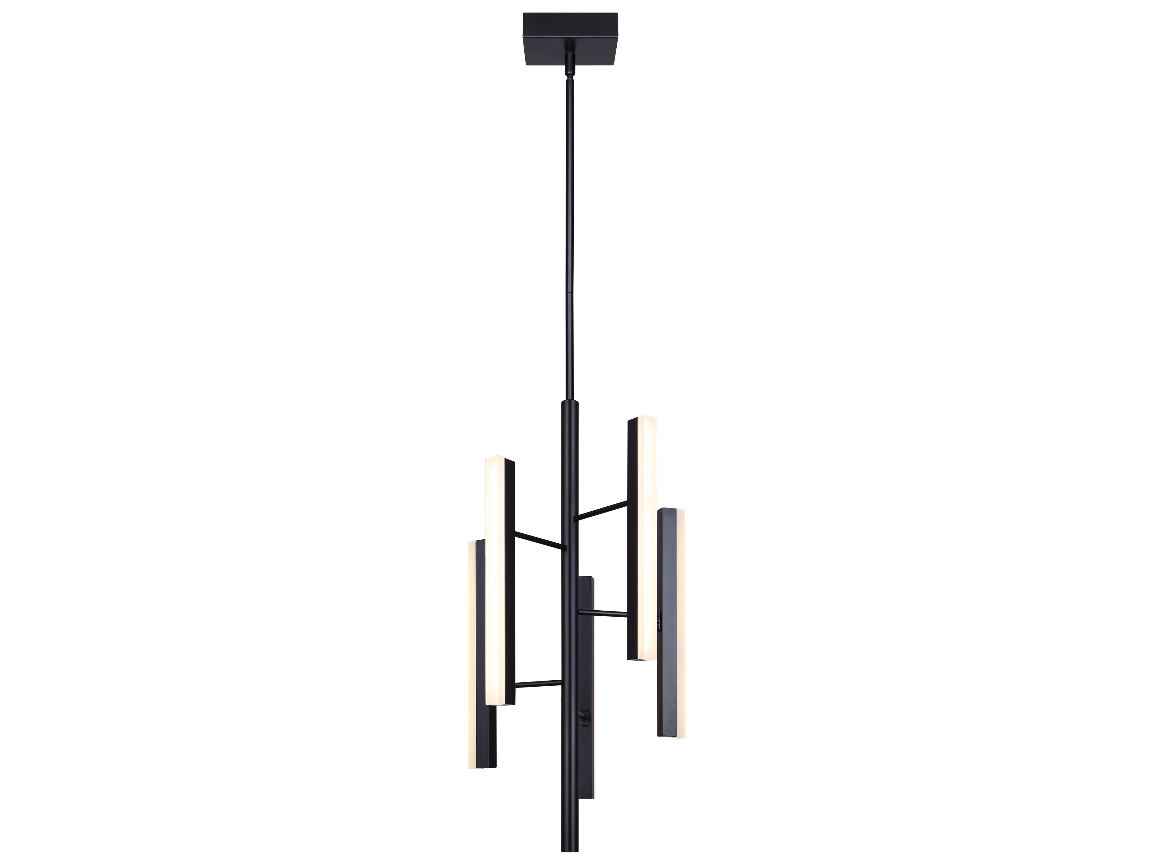 Yavin 5 -light Black Linear Chandelier