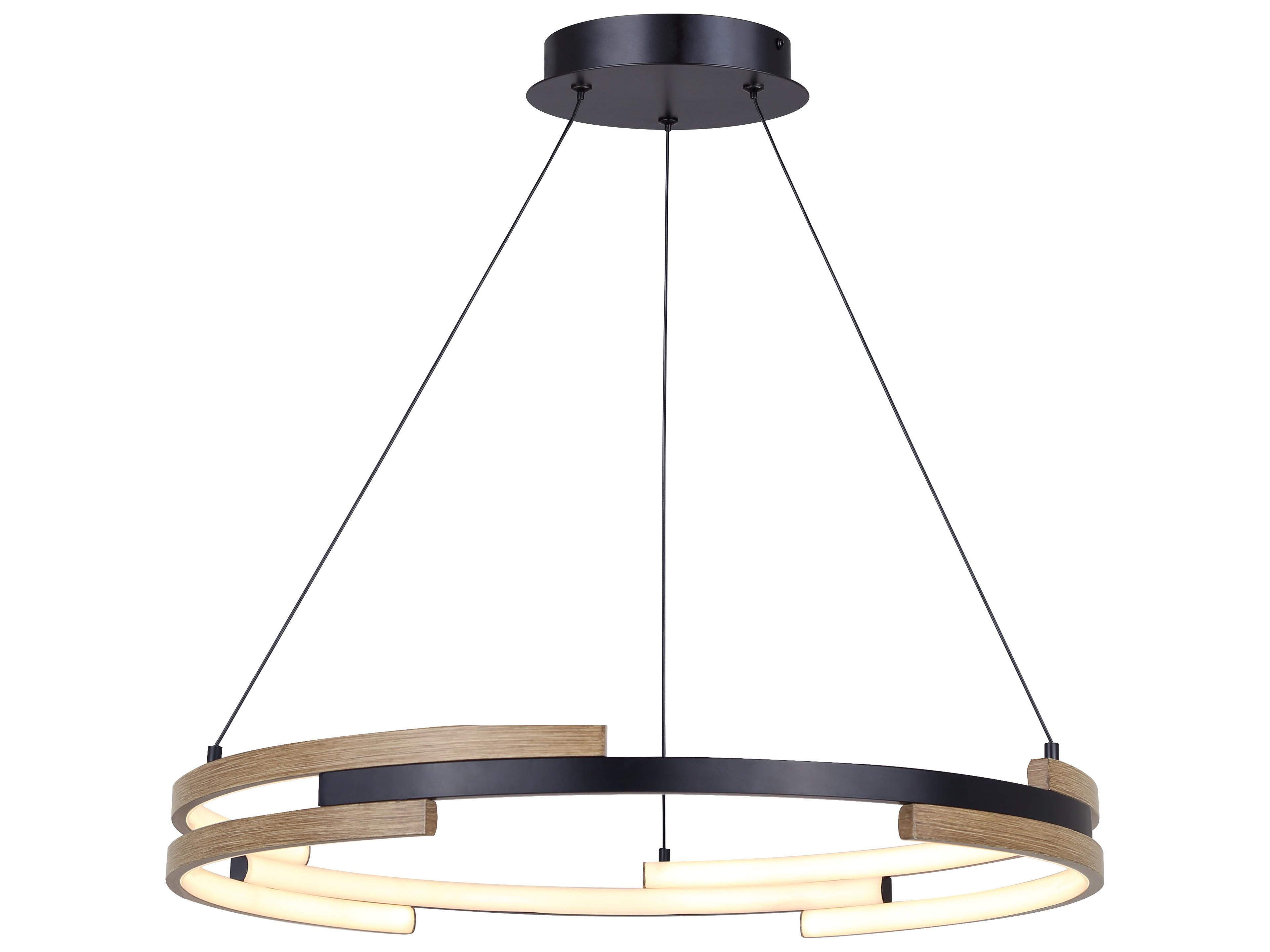 Azria 6 -light Black LED Round Pendant